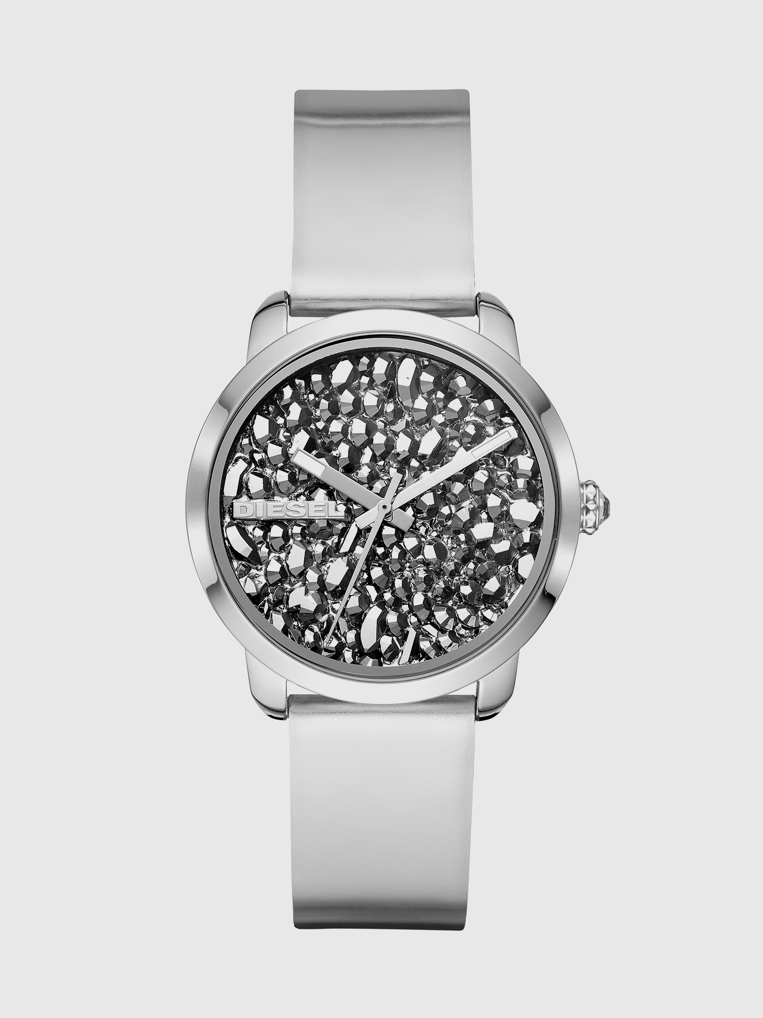 Diesel - DZ5582, Woman's Flare Rocks silver leather watch in Silver - 1