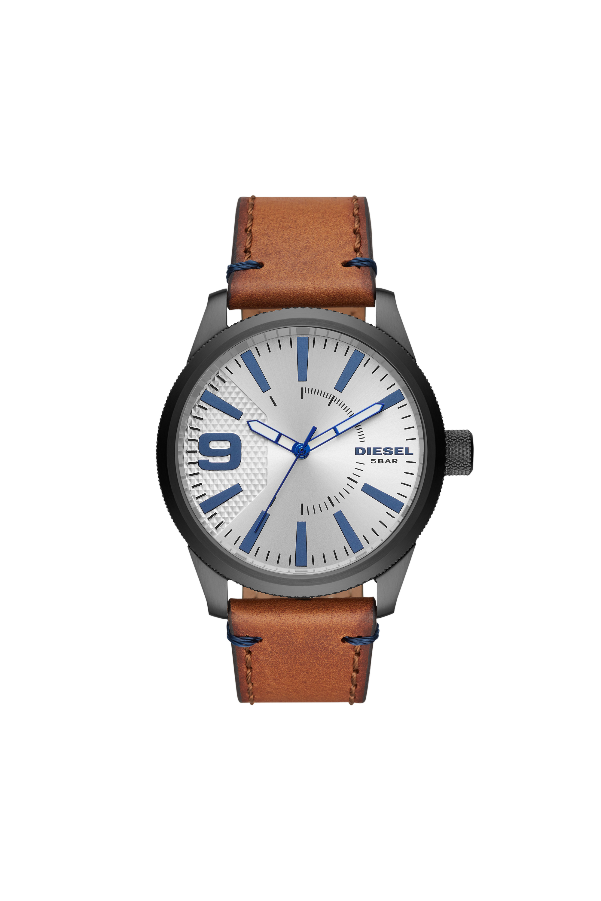 Diesel - DZ1905, Man's Rasp NSBB Three-Hand Brown Leather Watch in Brown - 1