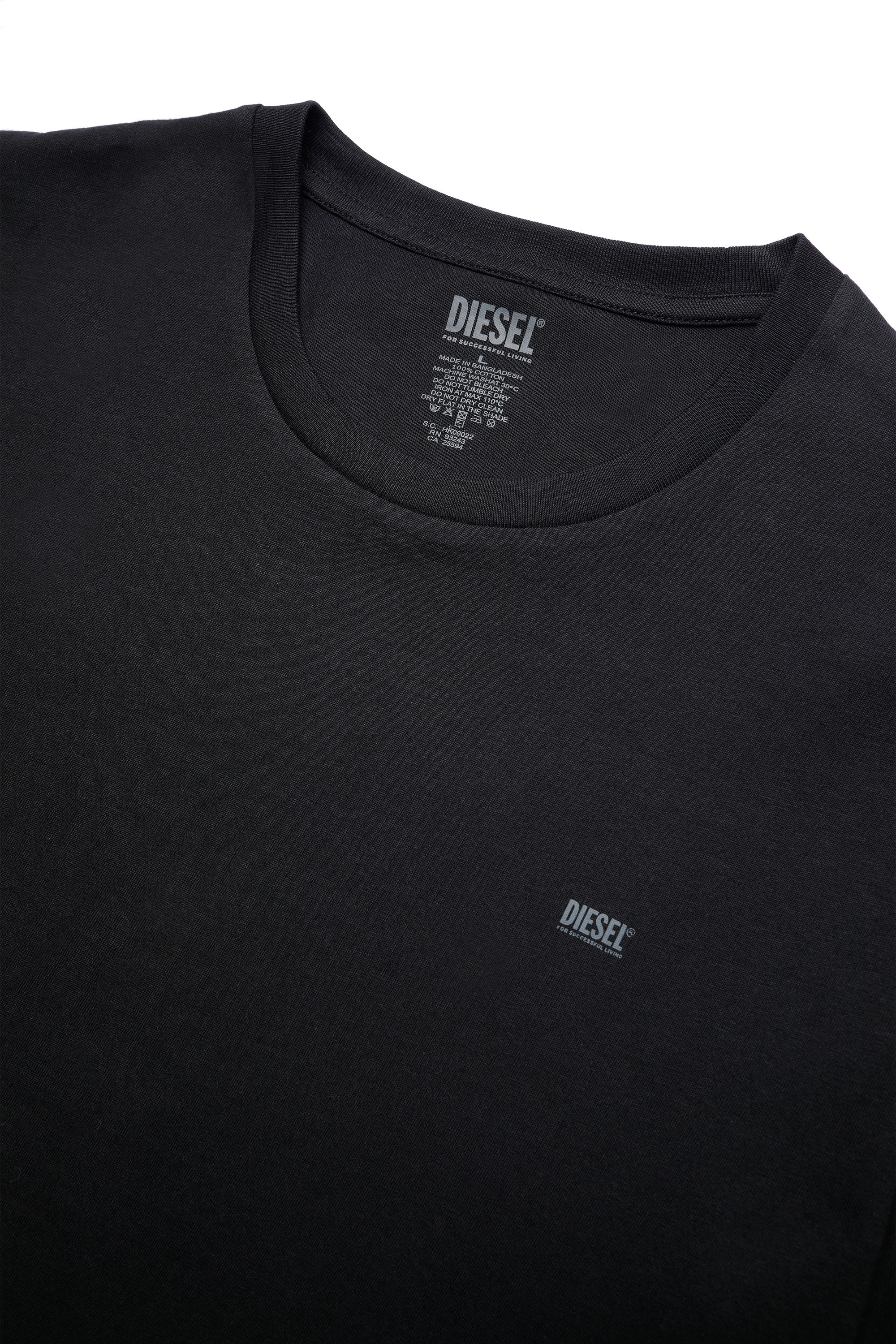 Diesel - UMTEE-RANDAL-TUBE-TWOPACK, Man's Two-pack of T-shirts with logo print in Black - 4