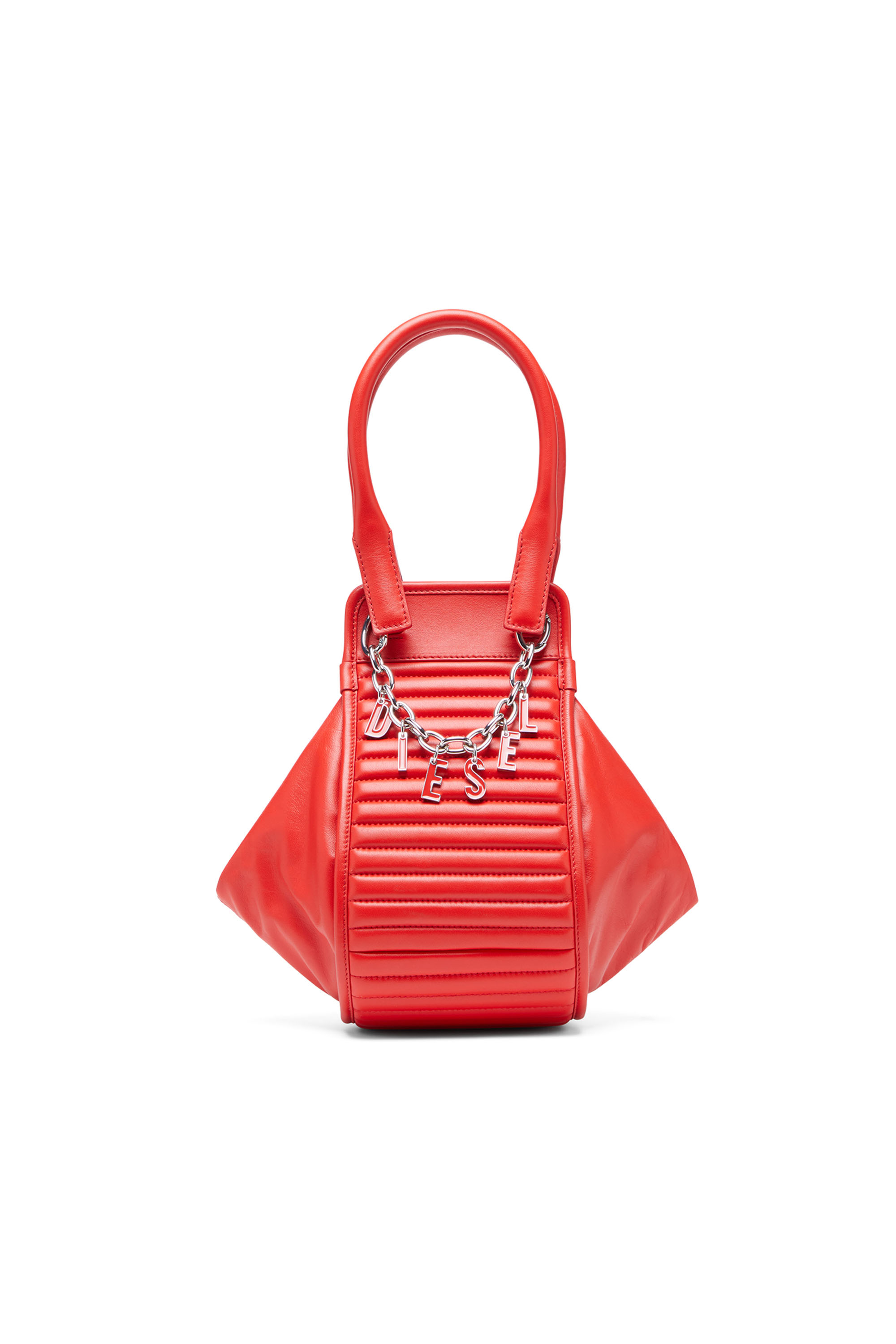 Diesel - D-VINA-RR S, Woman's D-Vina-RR S - Slouchy leather tote bag in Red - 1