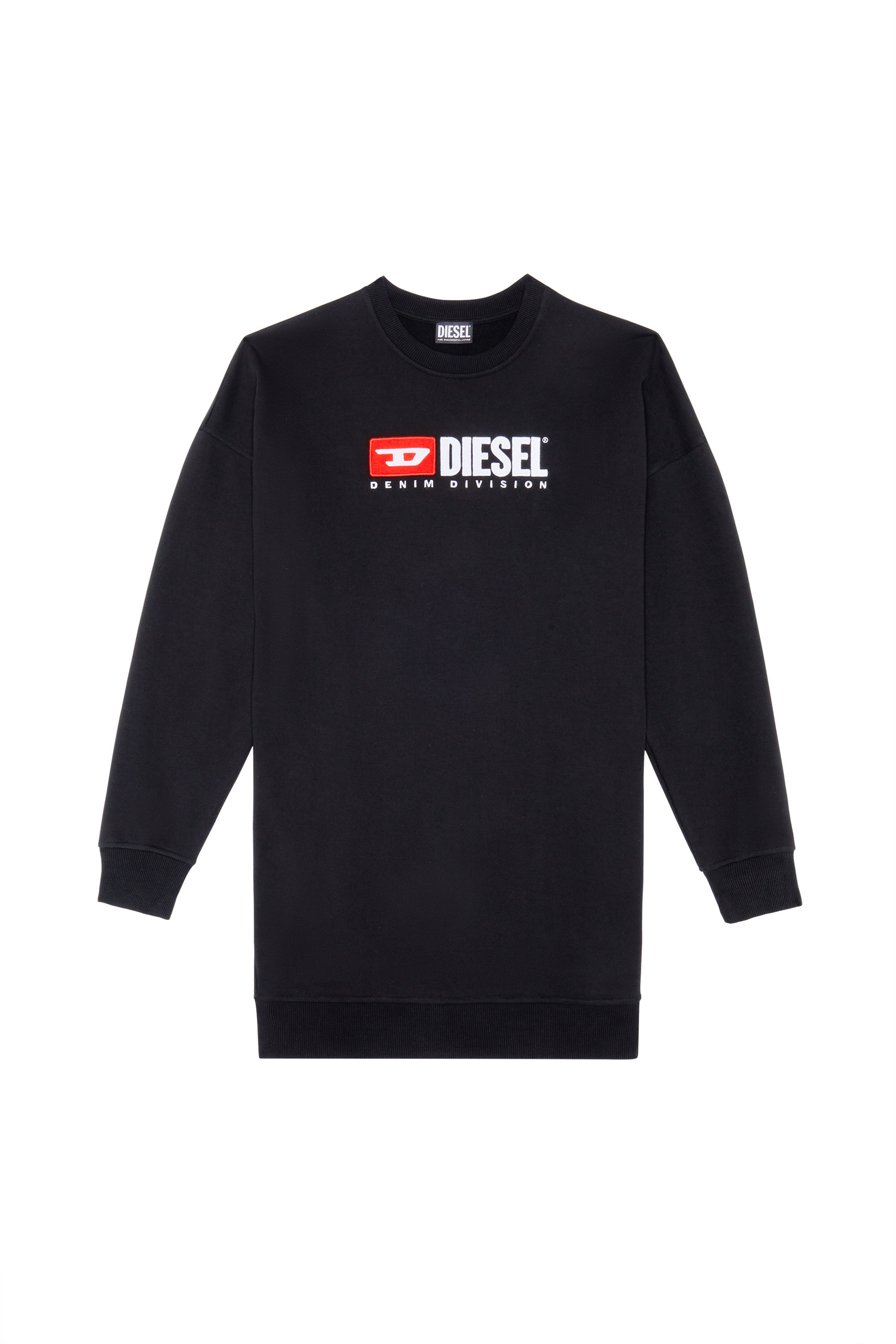 Diesel - D-ROBBIE-DIV, Woman's Sweatshirt dress with logo in Black - 2