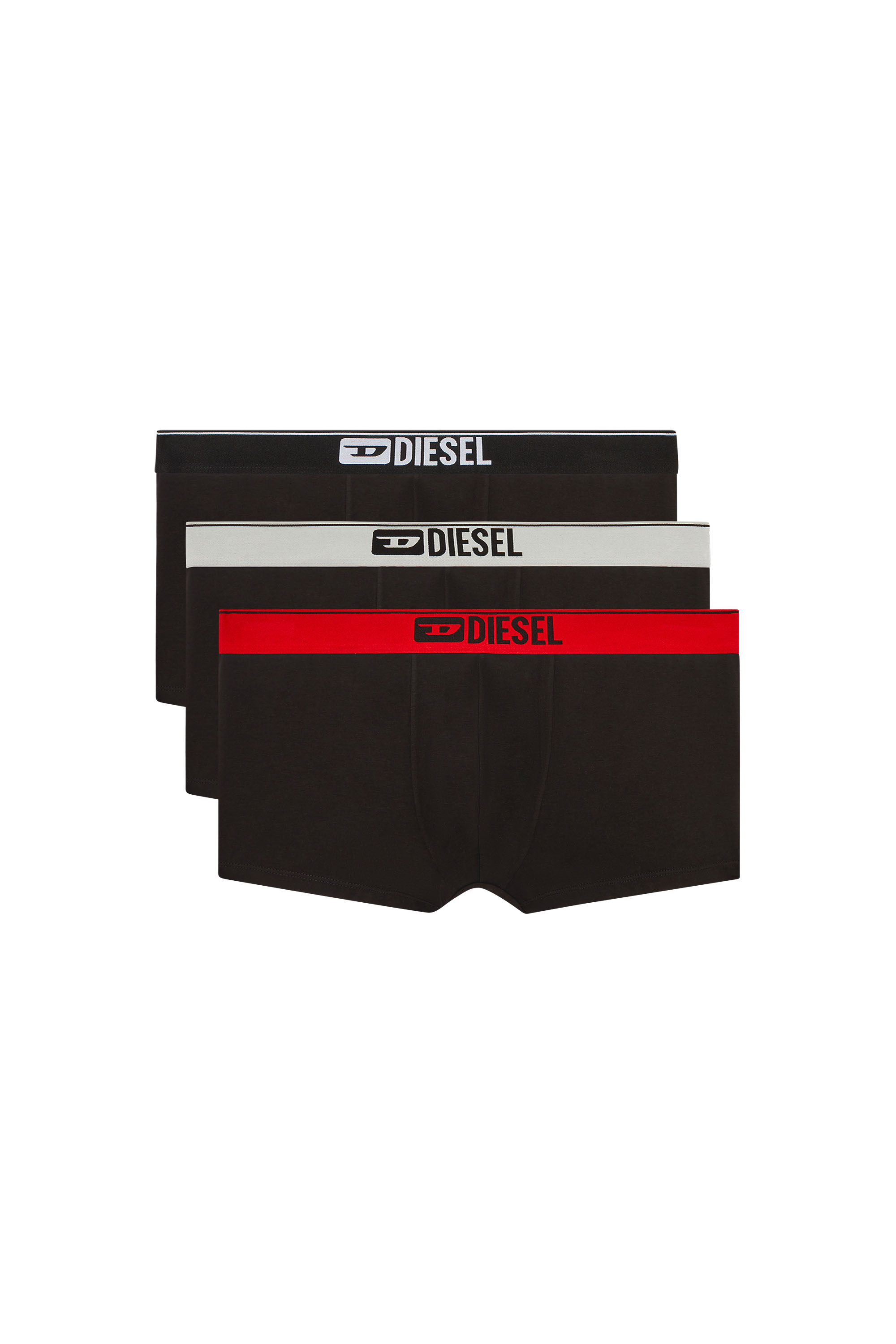 Diesel - UMBX-DAMIENTHREEPACK, Man's Three-pack of plain boxer in Multicolor/Black - 1