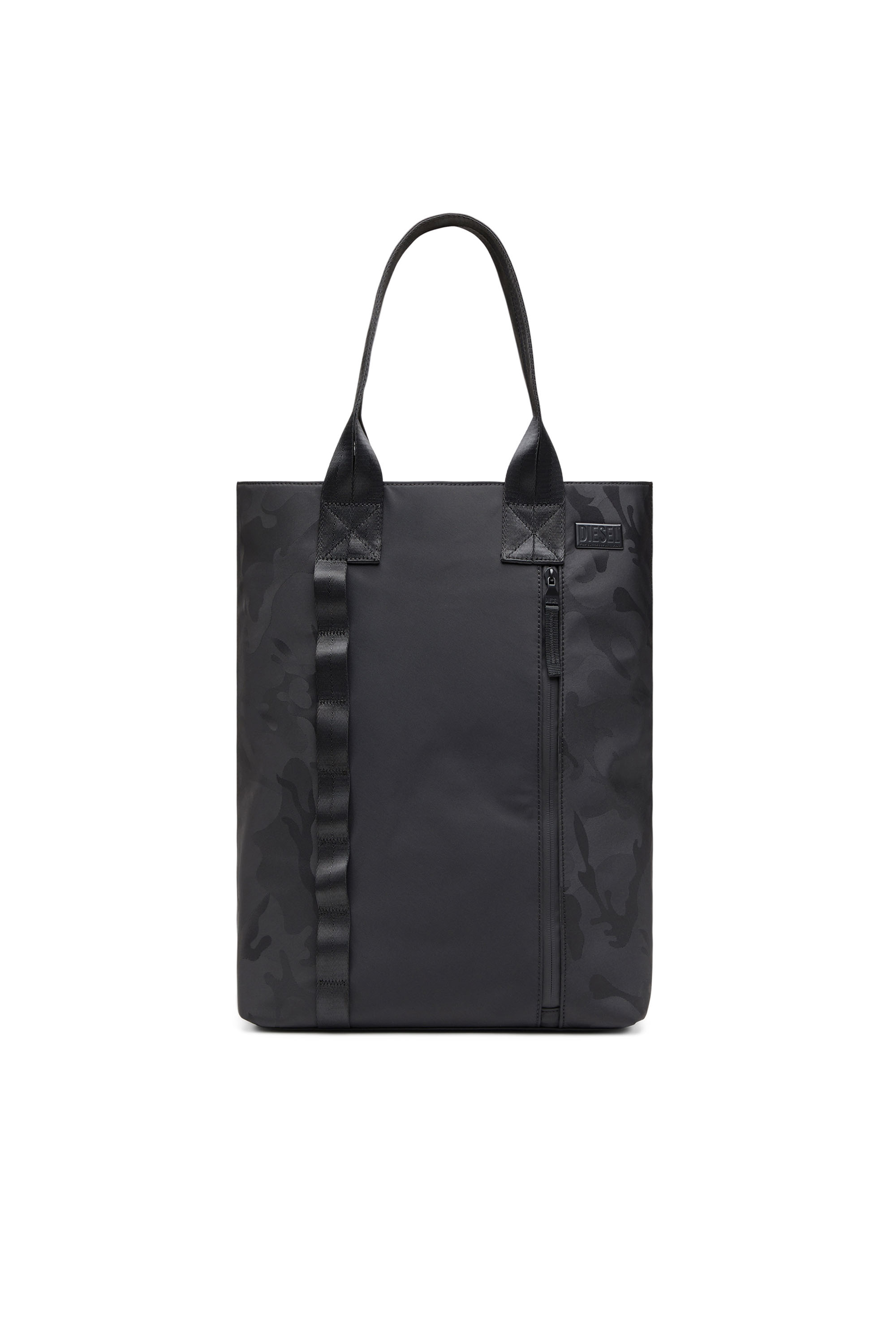 Diesel - DSRT TOTE, Man's Dsrt-Utility tote in printed nylon in Black - 1