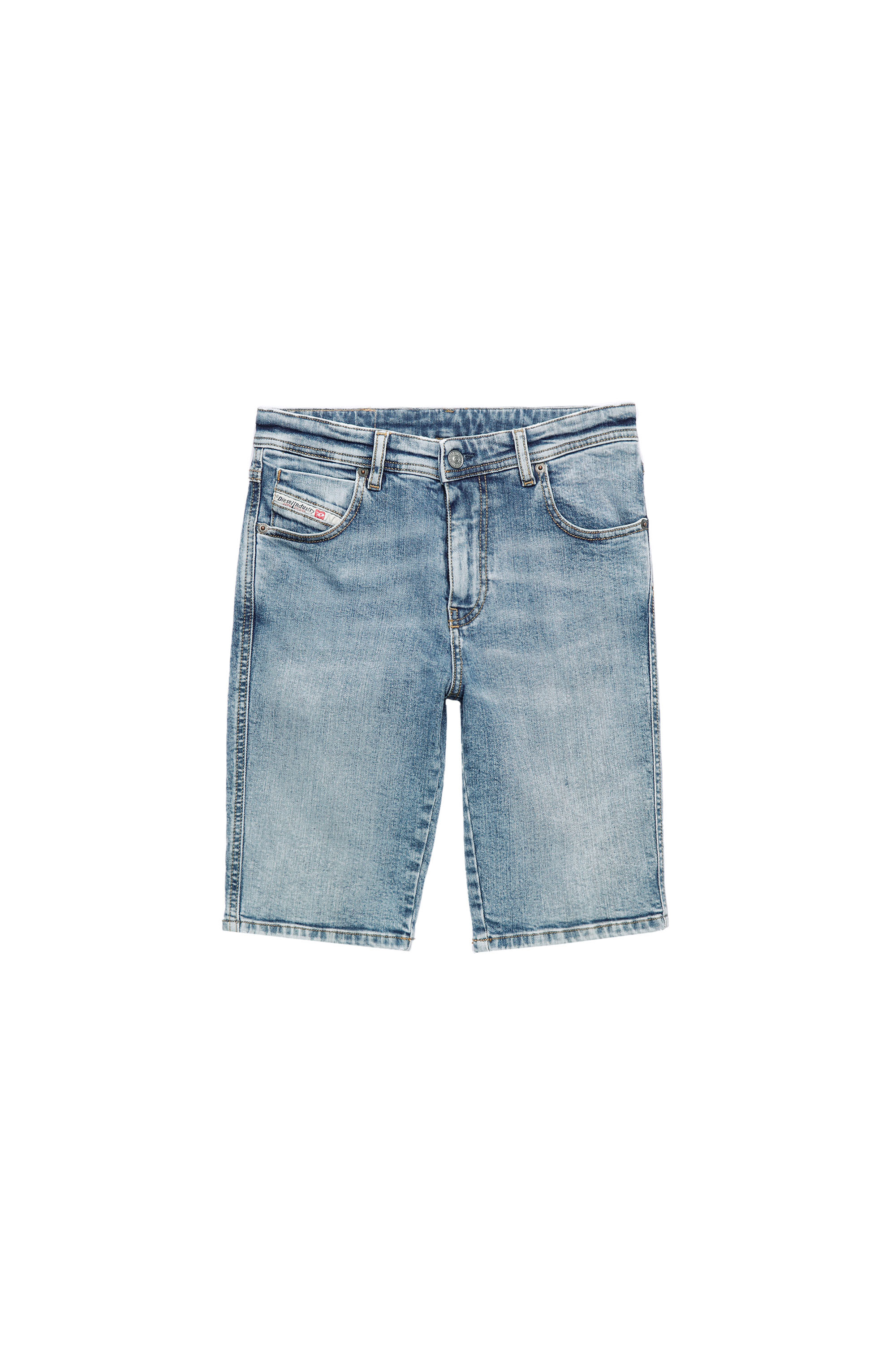 Diesel - DE-GINNY CYCLING PANTS, Woman's Cycling shorts in denim in Medium blue - 3