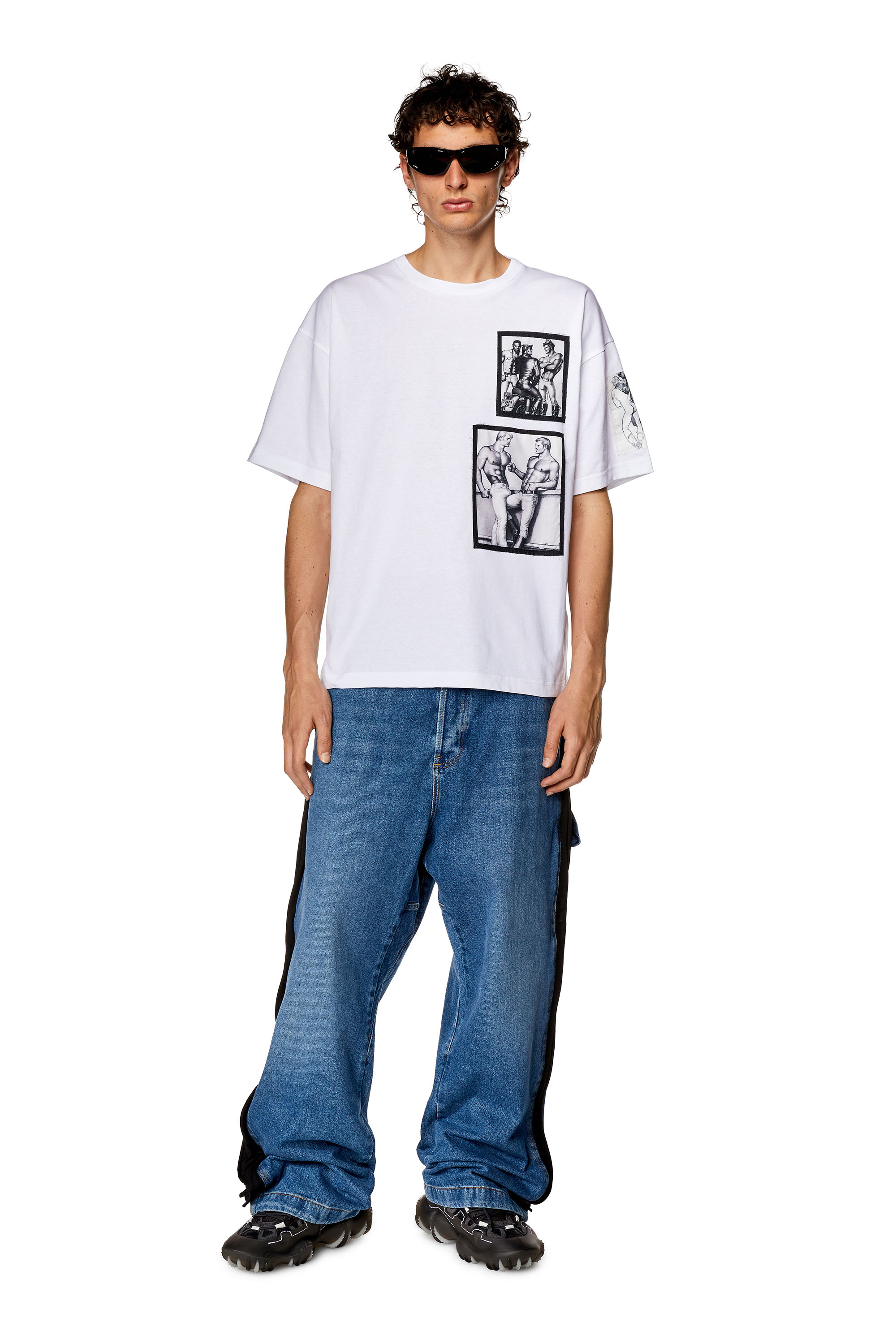Diesel - PR-T-NLABEL-23A, Unisex's Boxy T-shirt with prints and patches in White - 2