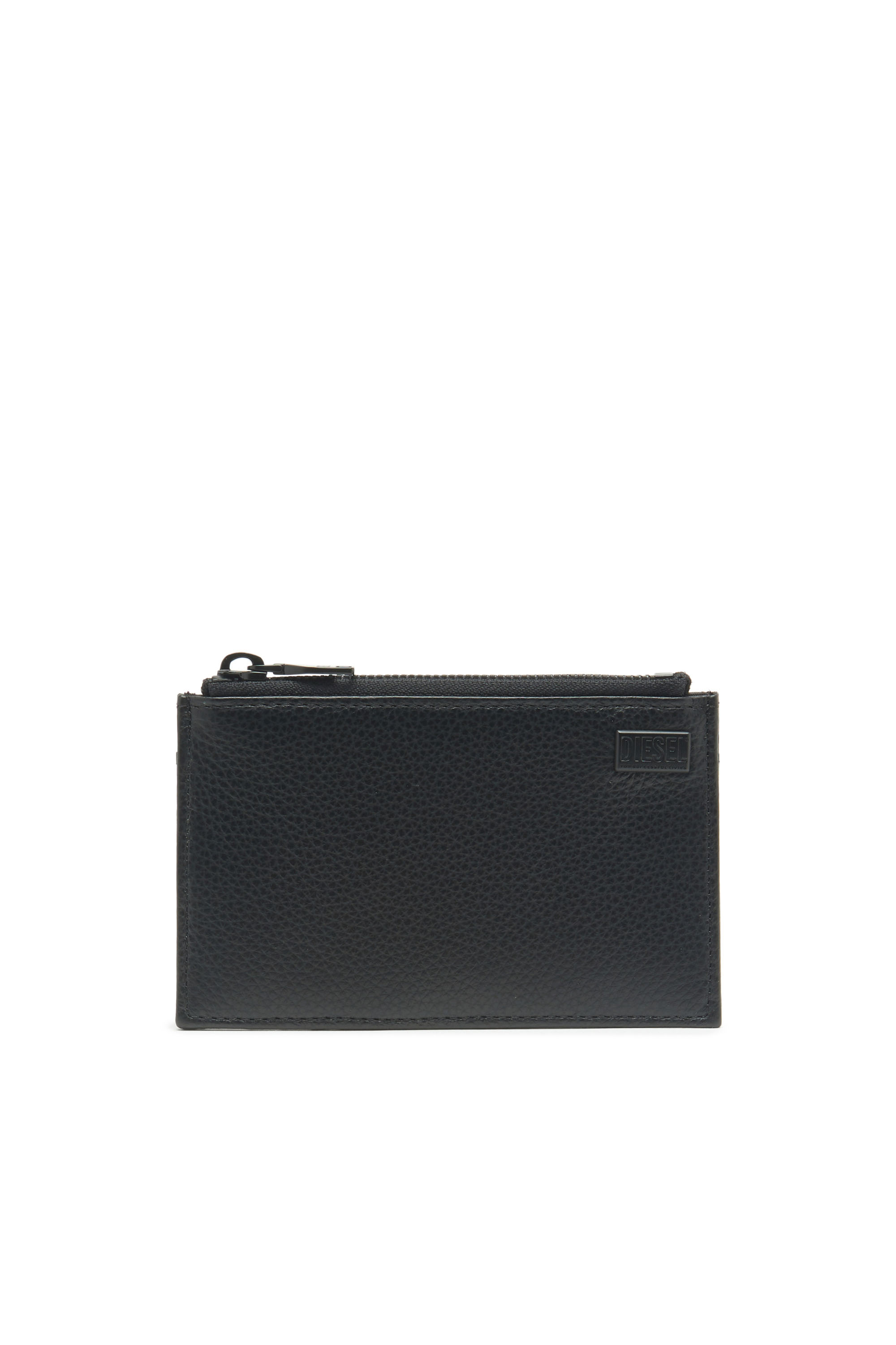 Diesel - CARD HOLDER COIN M, Woman's Slim card holder in grainy leather in Black - 2