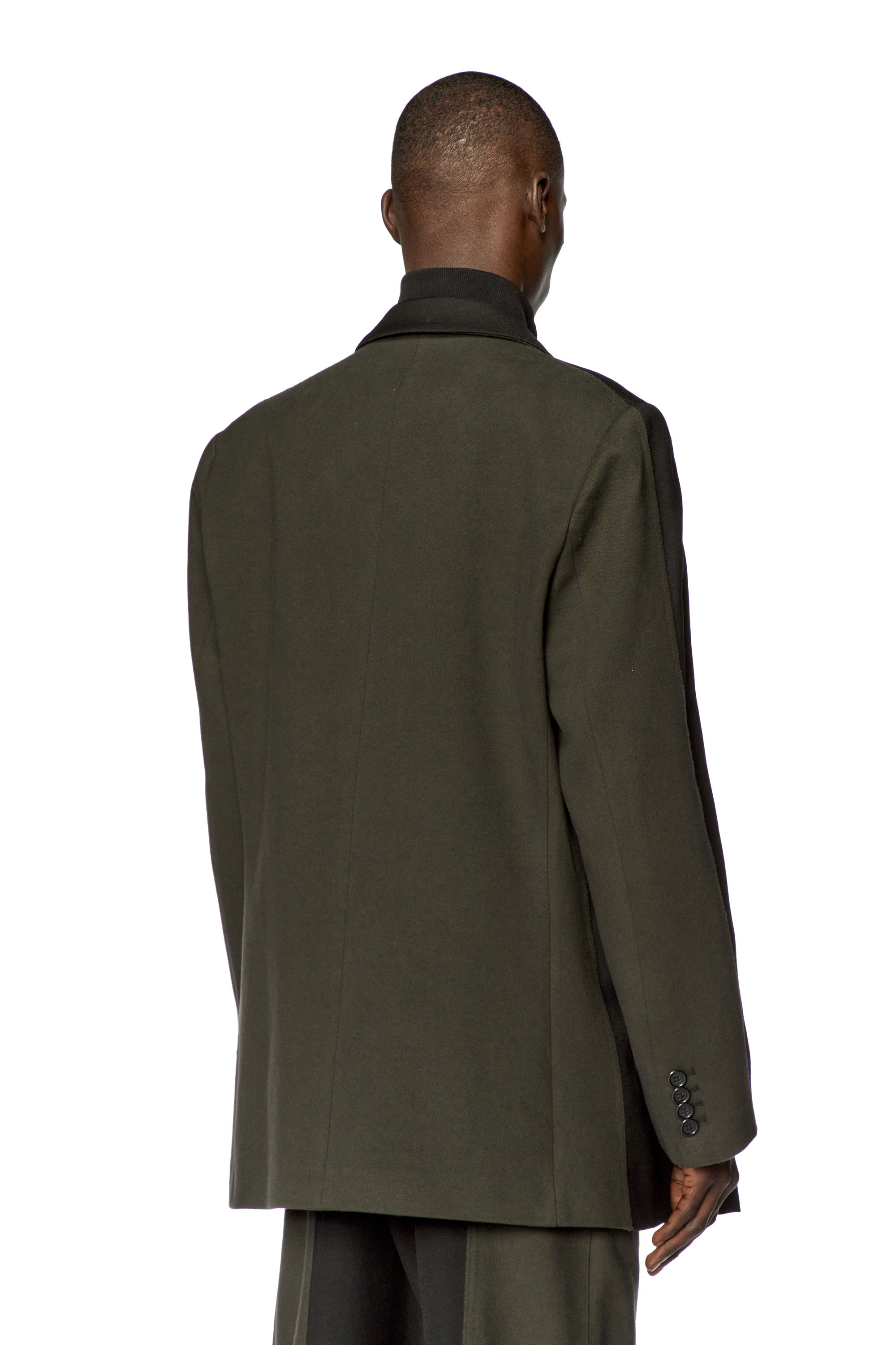 Diesel - J-WARHOLS, Man's Tailored jacket in wool and fleece in Black - 4