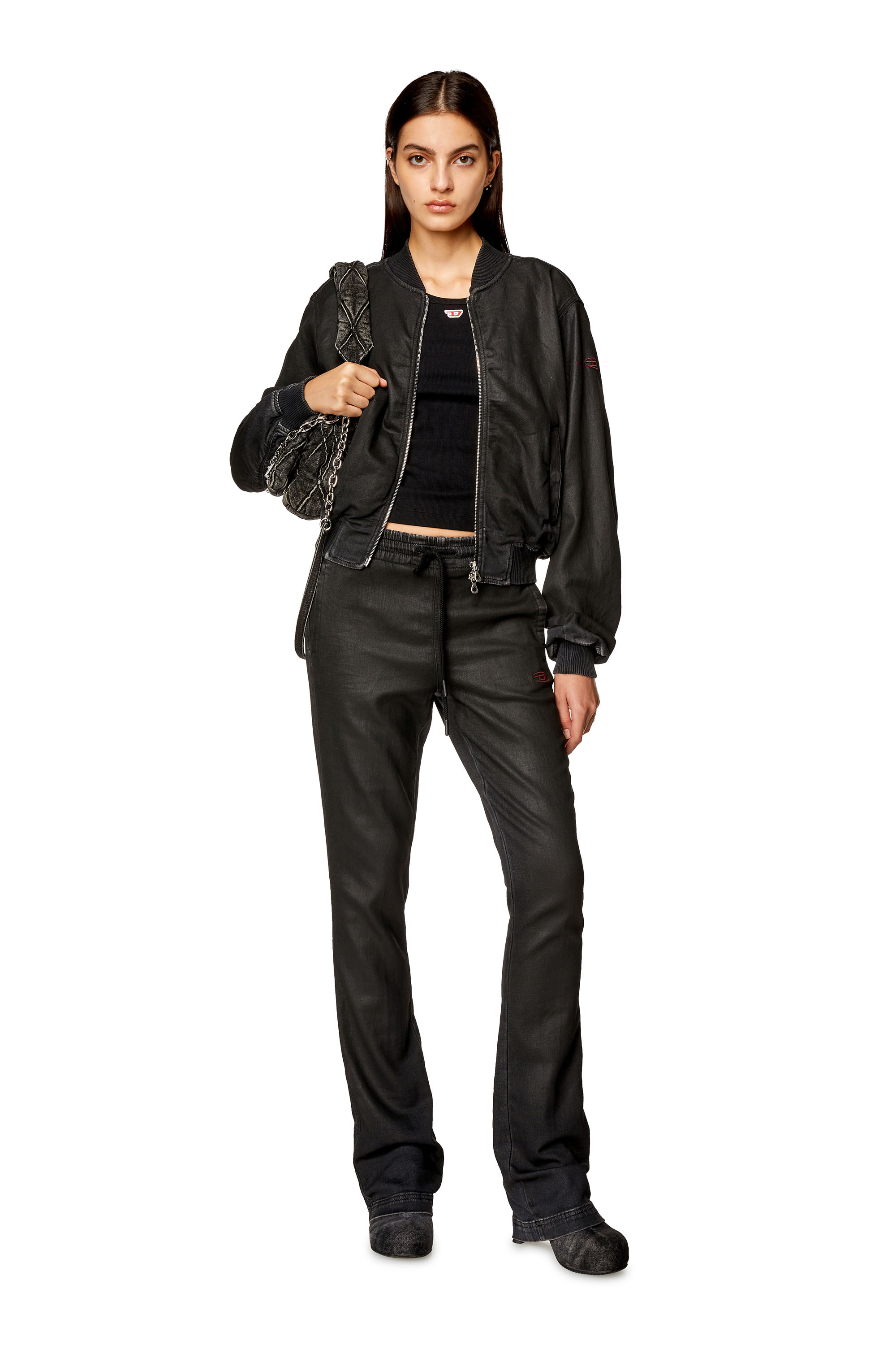 Diesel - Woman's Bootcut 2069 D-Ebbey Joggjeans® 068HU, Black/Dark grey - 2