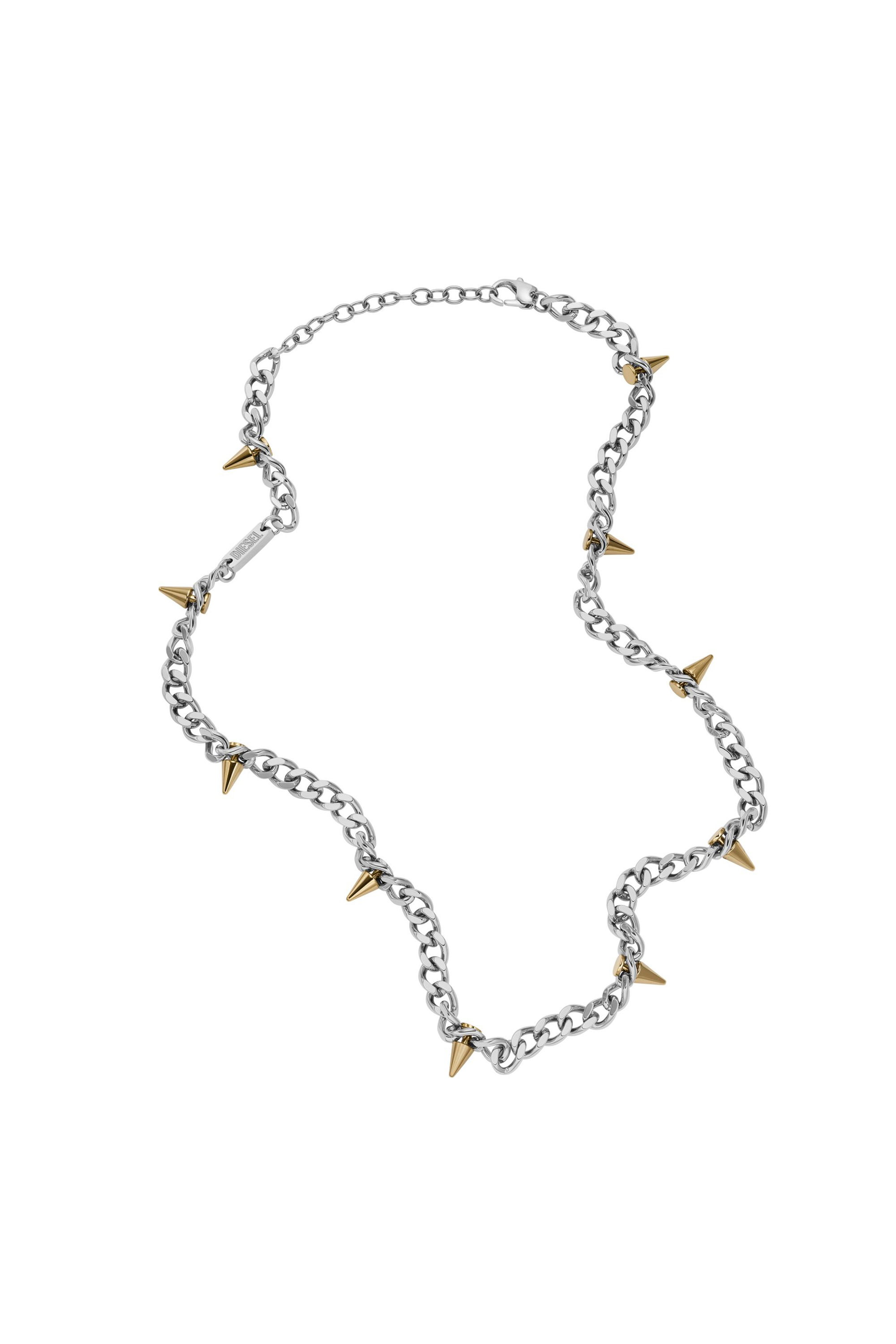 Diesel - DX1454931, Unisex's Two-Tone Stainless Steel Chain Necklace in Silver - 1