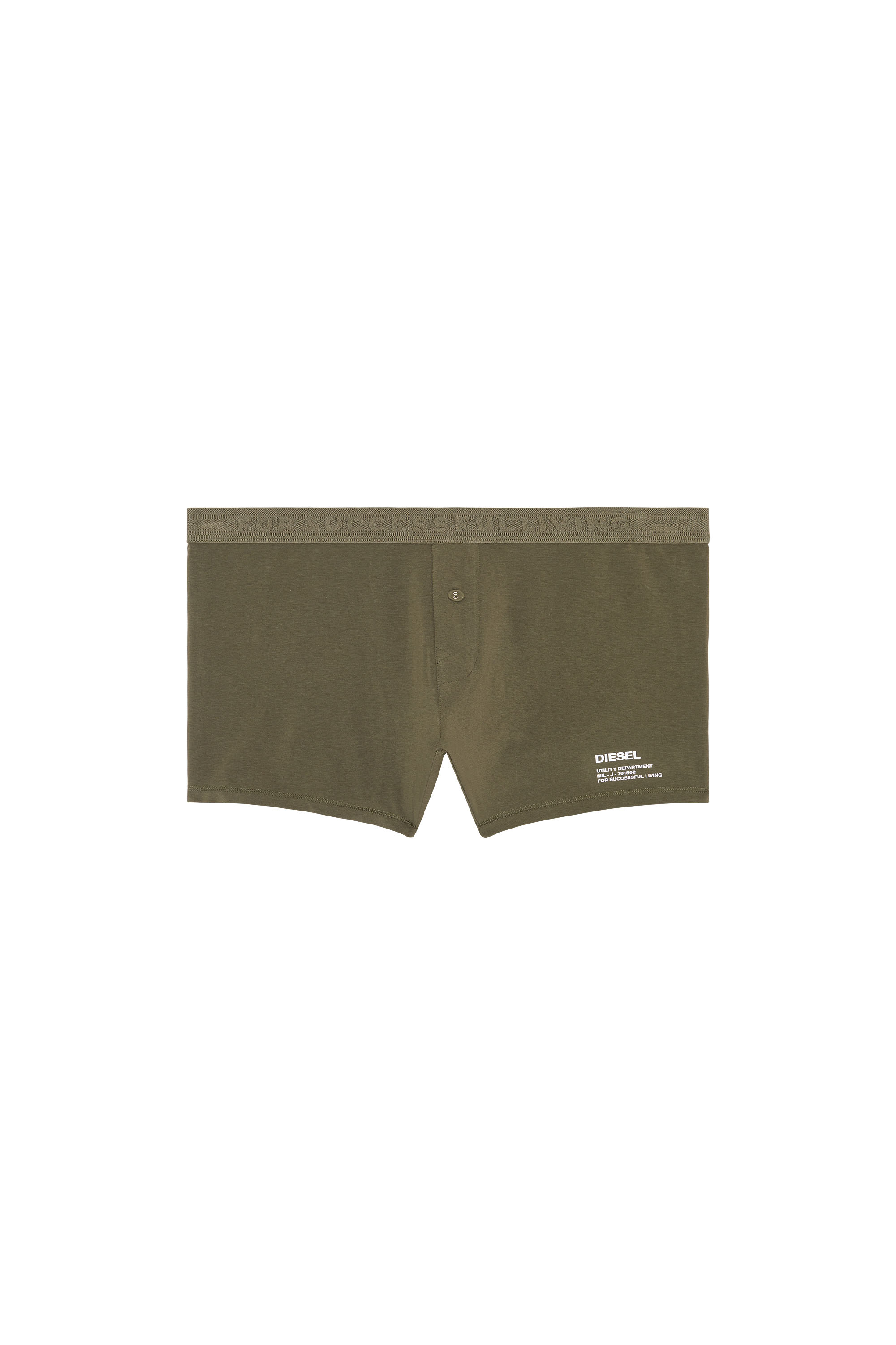 Diesel - UMBX-STARKIE, Man's Boxers with utility logo print in Military Green - 1
