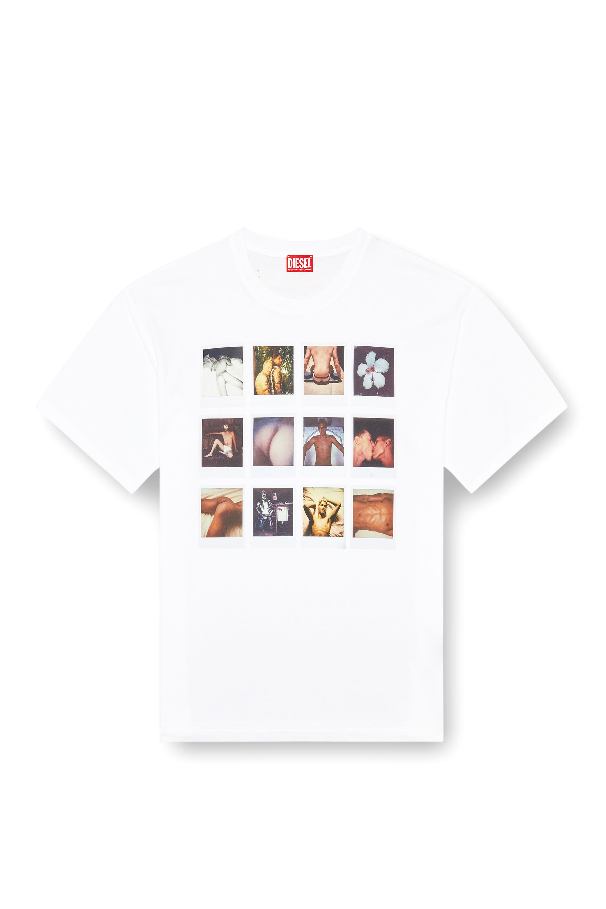 Diesel - PR-T-BOXT-SS, Unisex's T-shirt with polaroid patches in White - 3