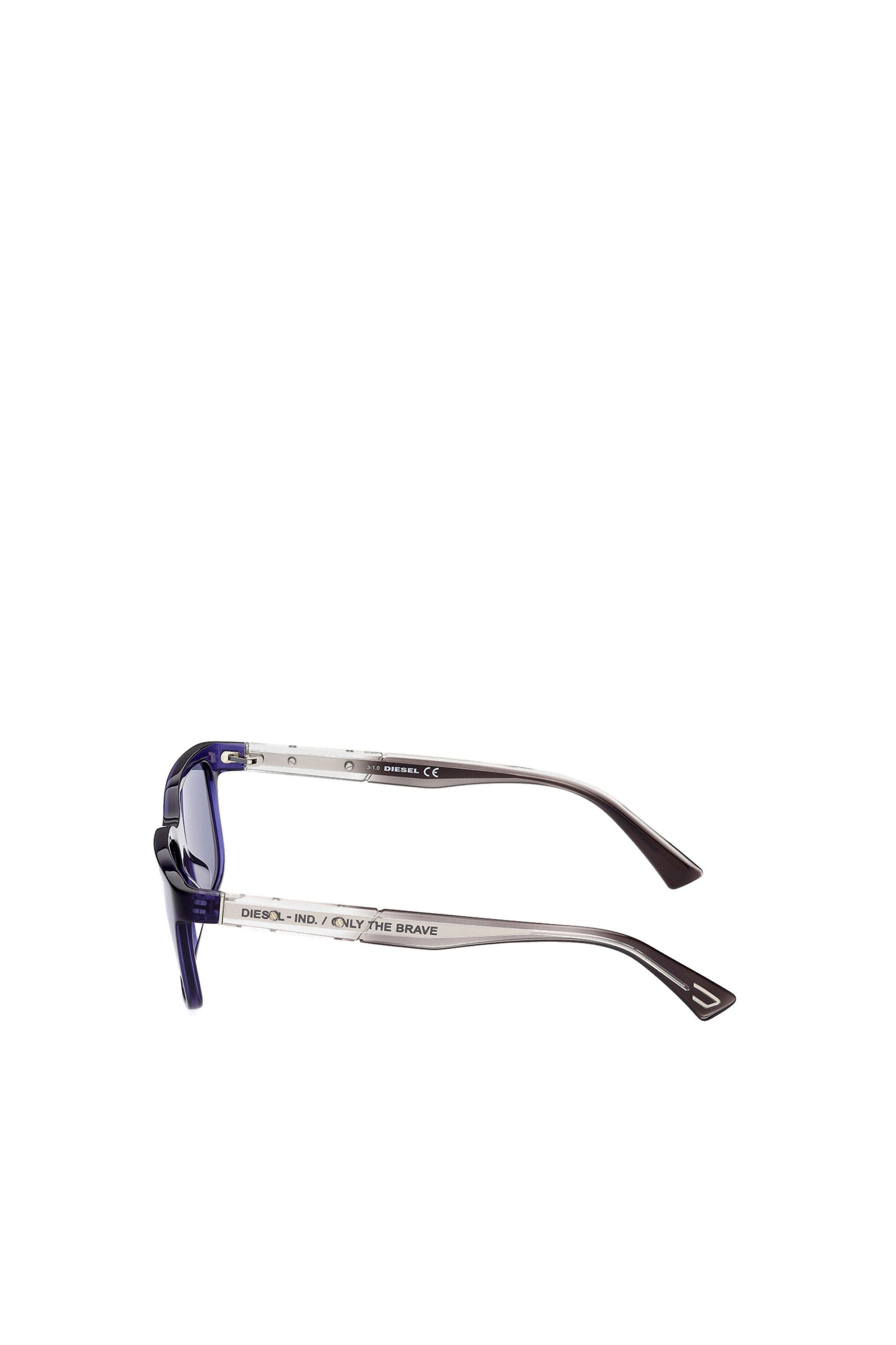Diesel - DL0341, Man's Sunglasses with metal temples in Blue - 1