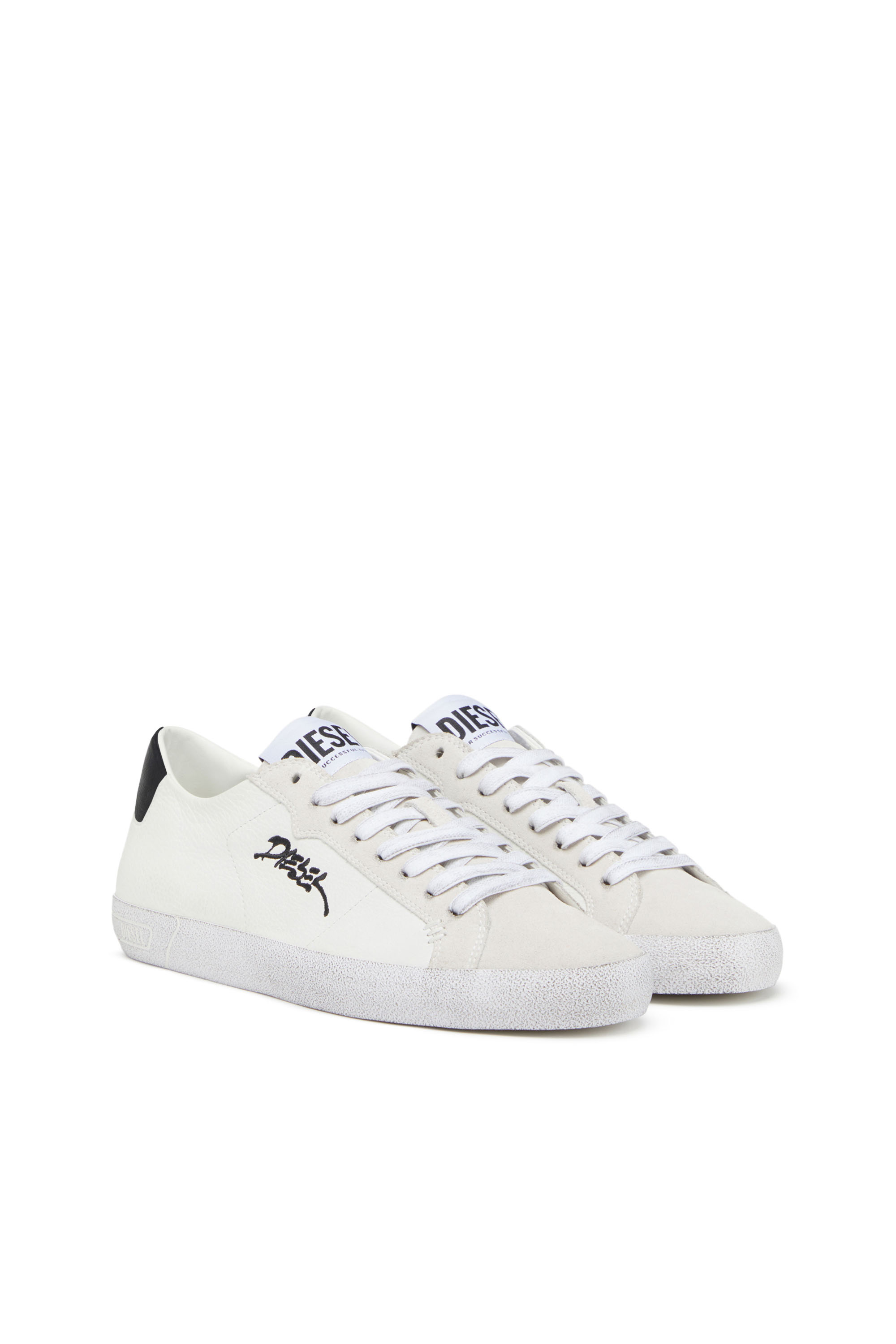 Diesel - S-LEROJI LOW, Man's S-Leroji Low - Low-top sneakers with embroidered logo in White - 2