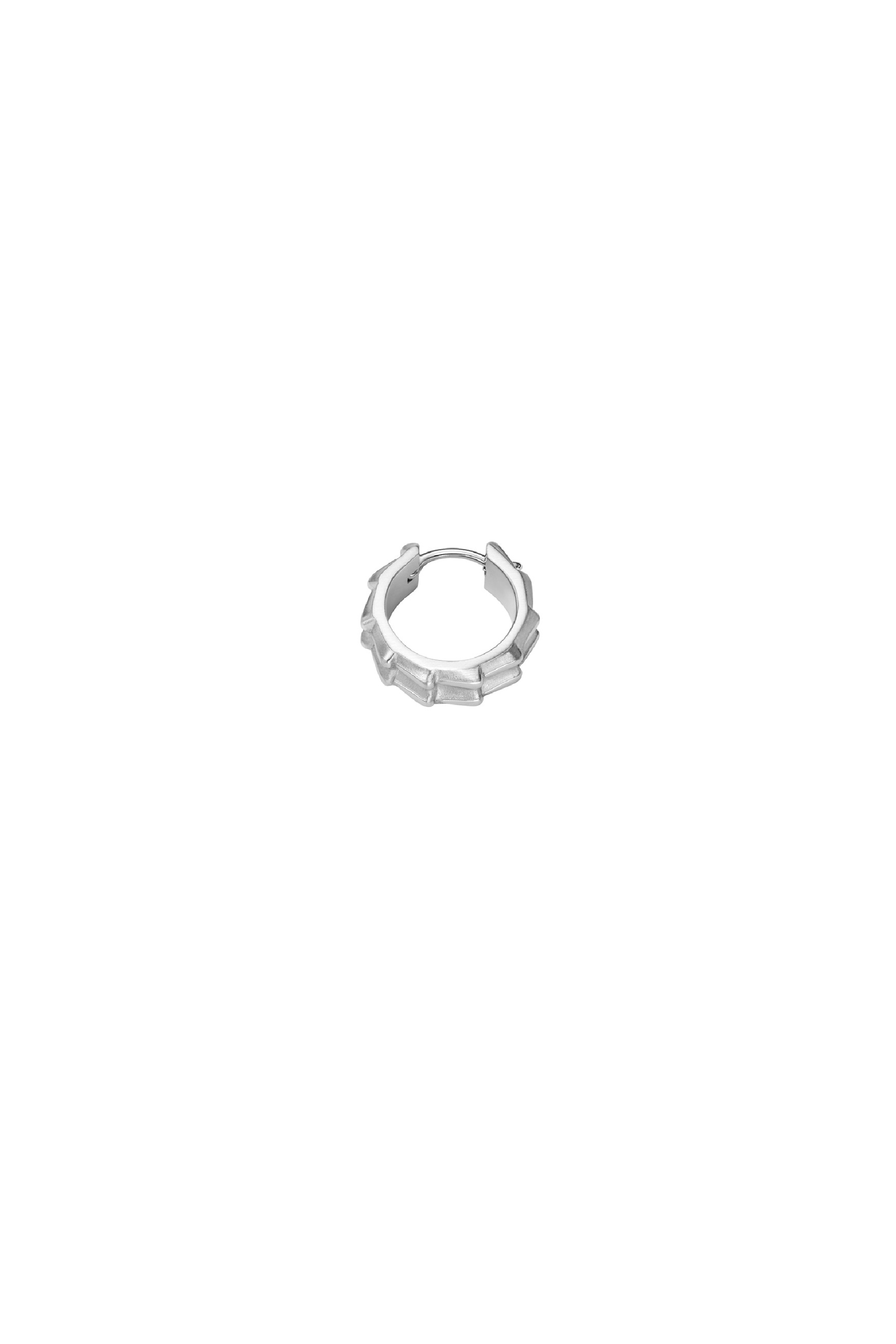 Diesel - DX1396, Unisex's Stainless steel single hoop earring in Silver - 1