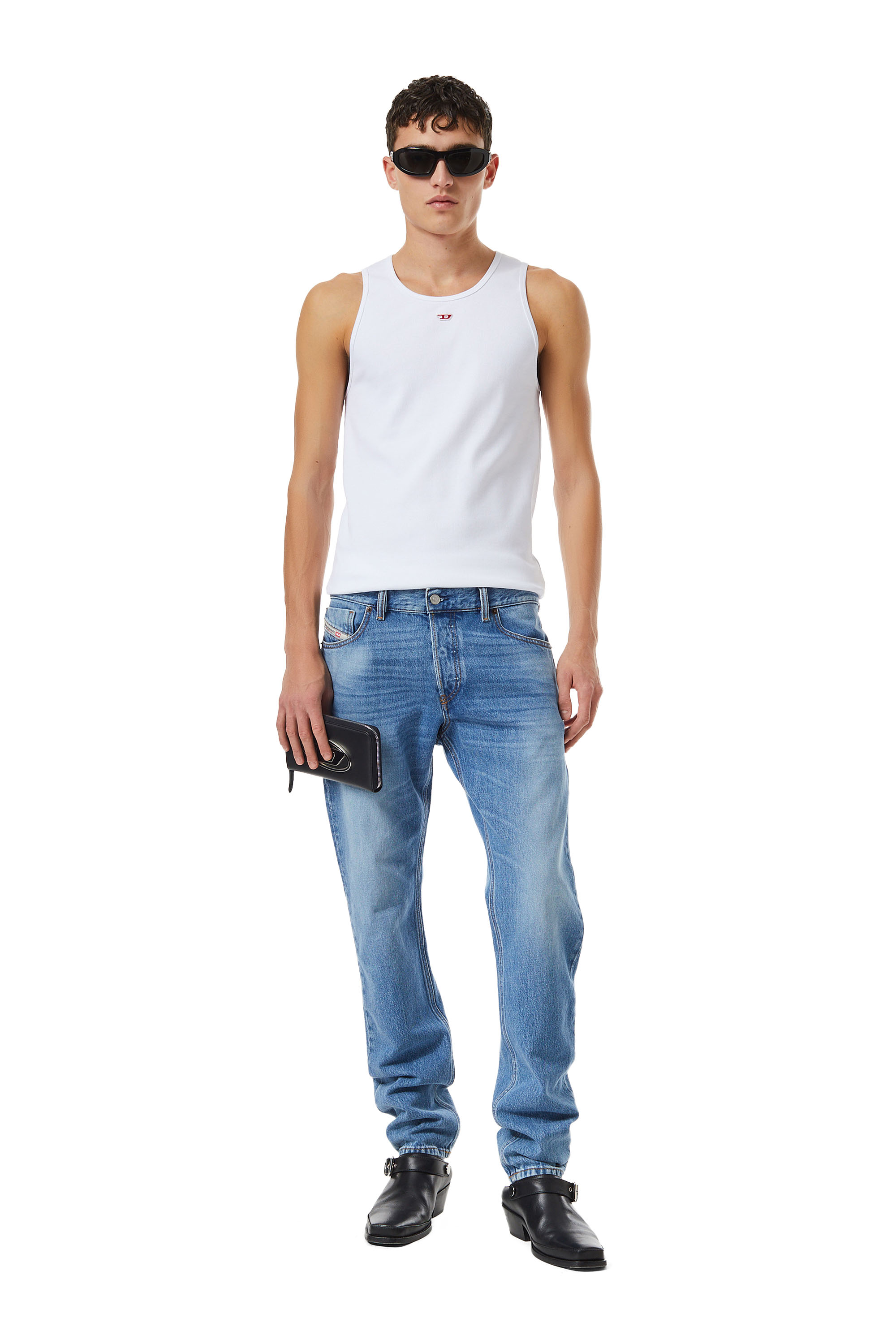Diesel - Straight Jeans 1995 D-Sark 09C15, Man's Straight Jeans - 1995 D-Sark in Light Blue - 2