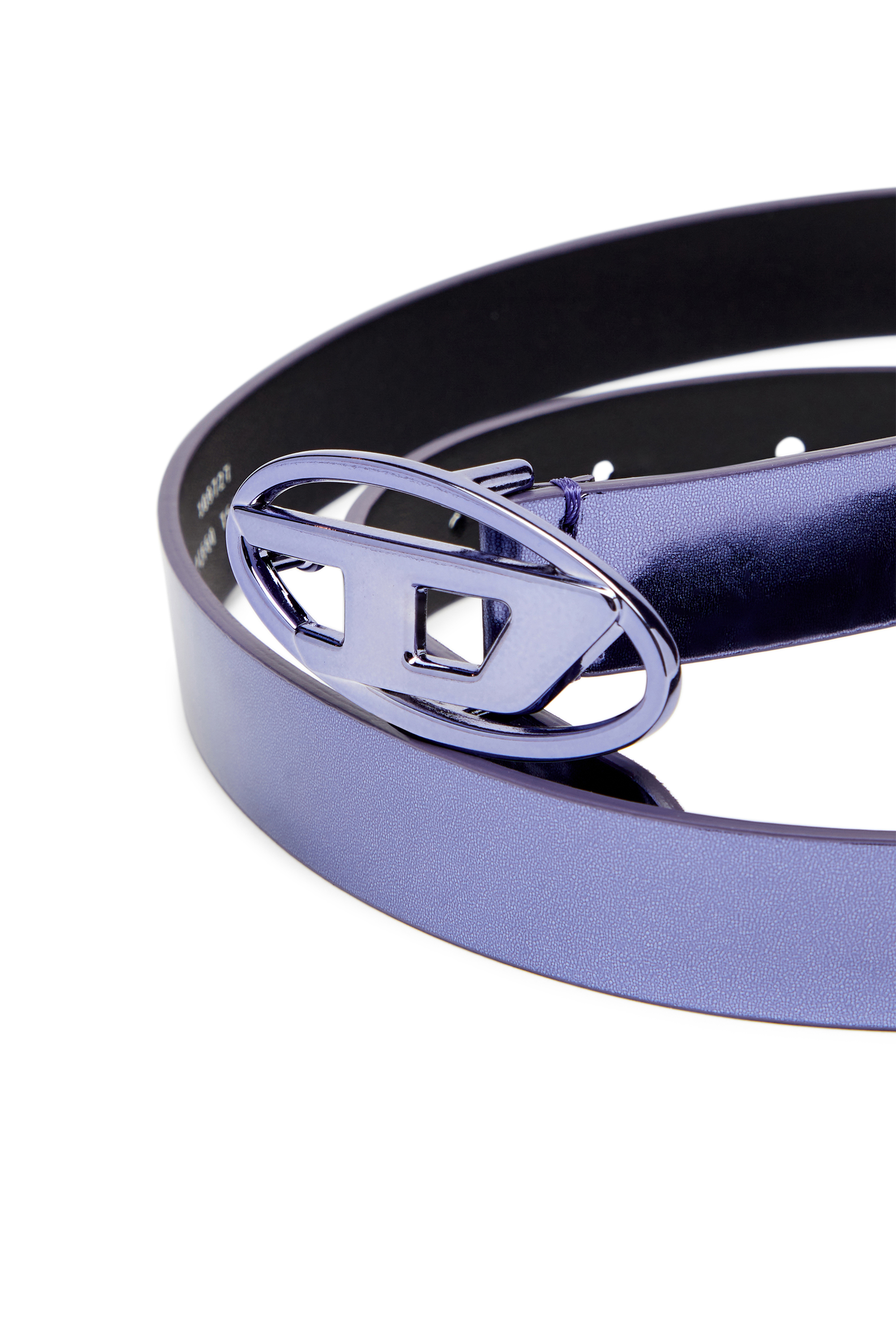 Diesel - B-1DR 20, Woman's Slim metallic belt in Blue - 3