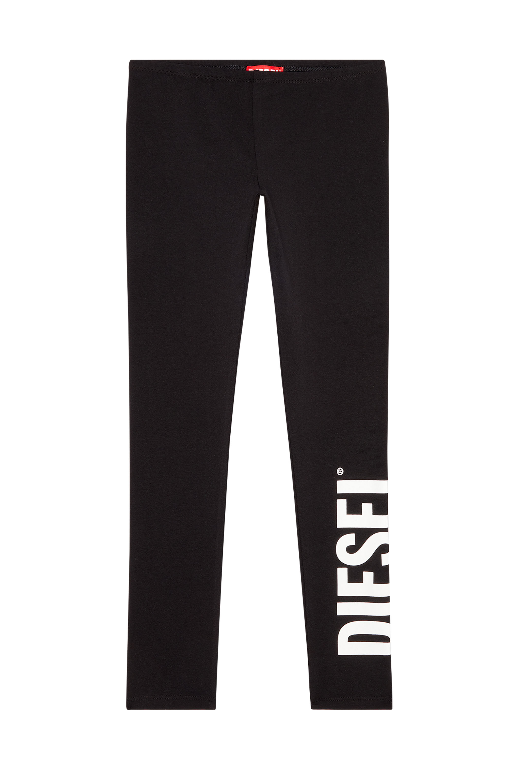 Diesel - LPUNI, Woman's Cotton leggings with Diesel logo in Black - 1