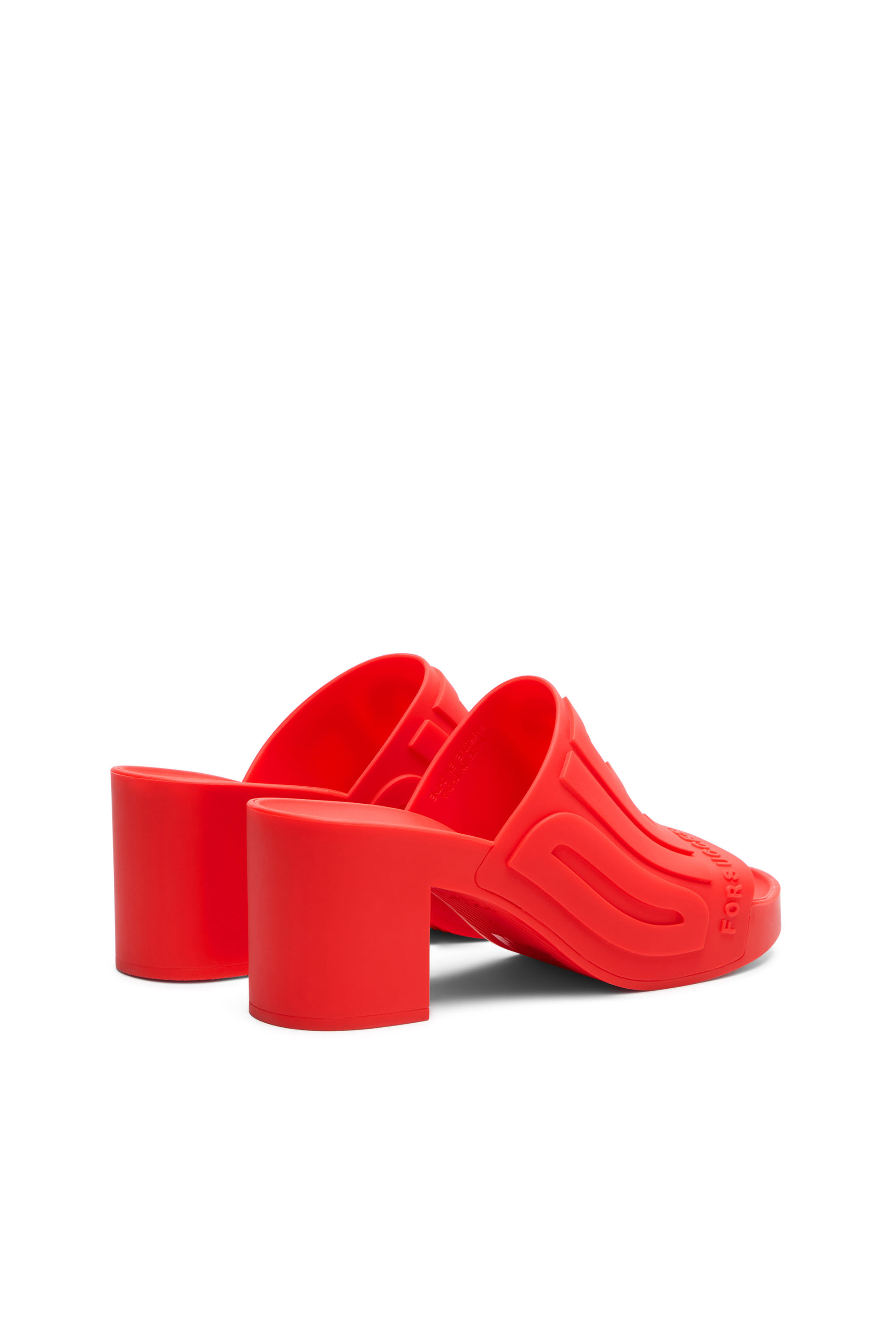 Diesel - SA-PAMELA H, Woman's Sa-Pamela-Heeled rubber pool slides in Red - 3