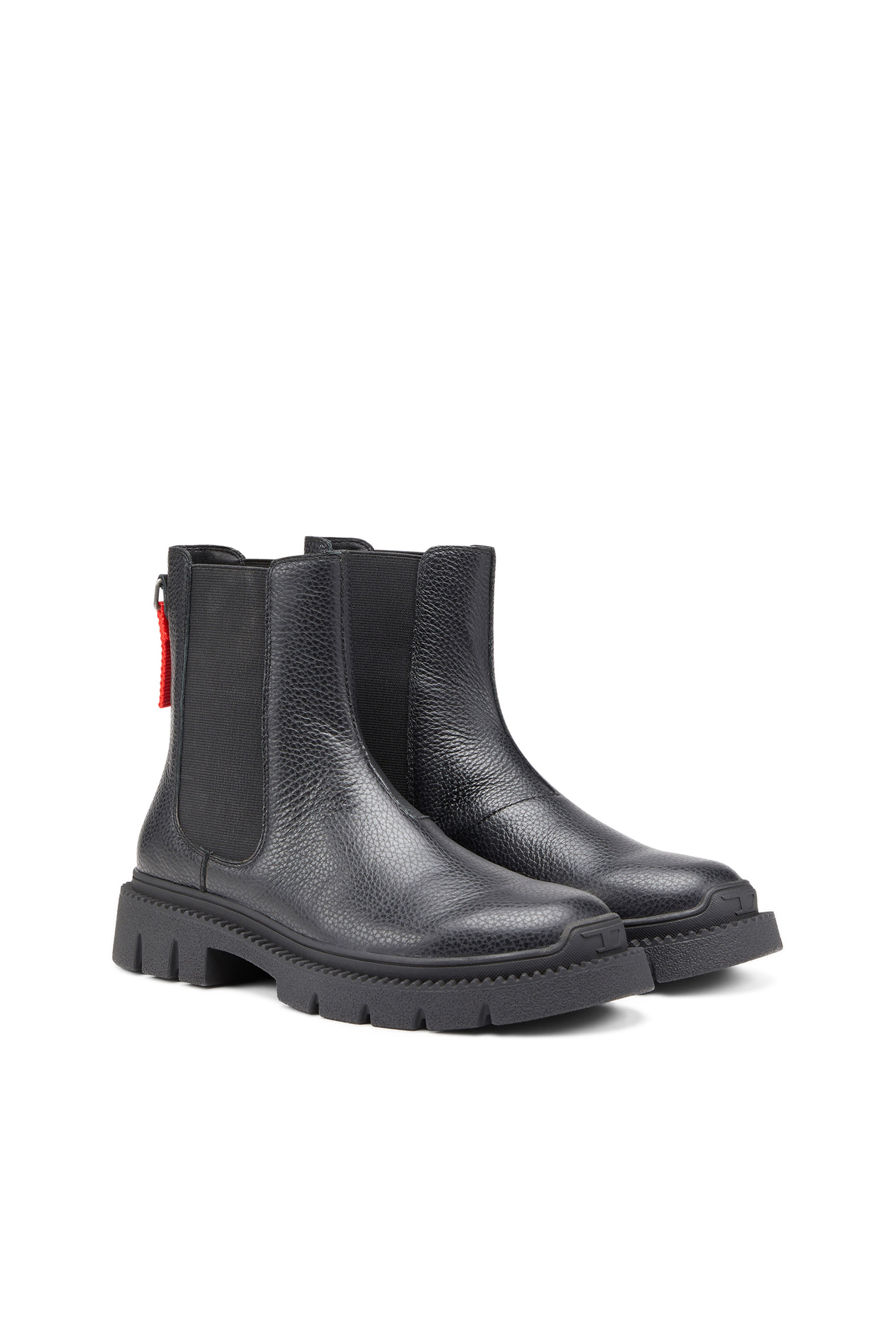 Diesel - D-TROIT CH, Man's D-Troit-Chelsea boots with Diesel tape tag in Black - 2
