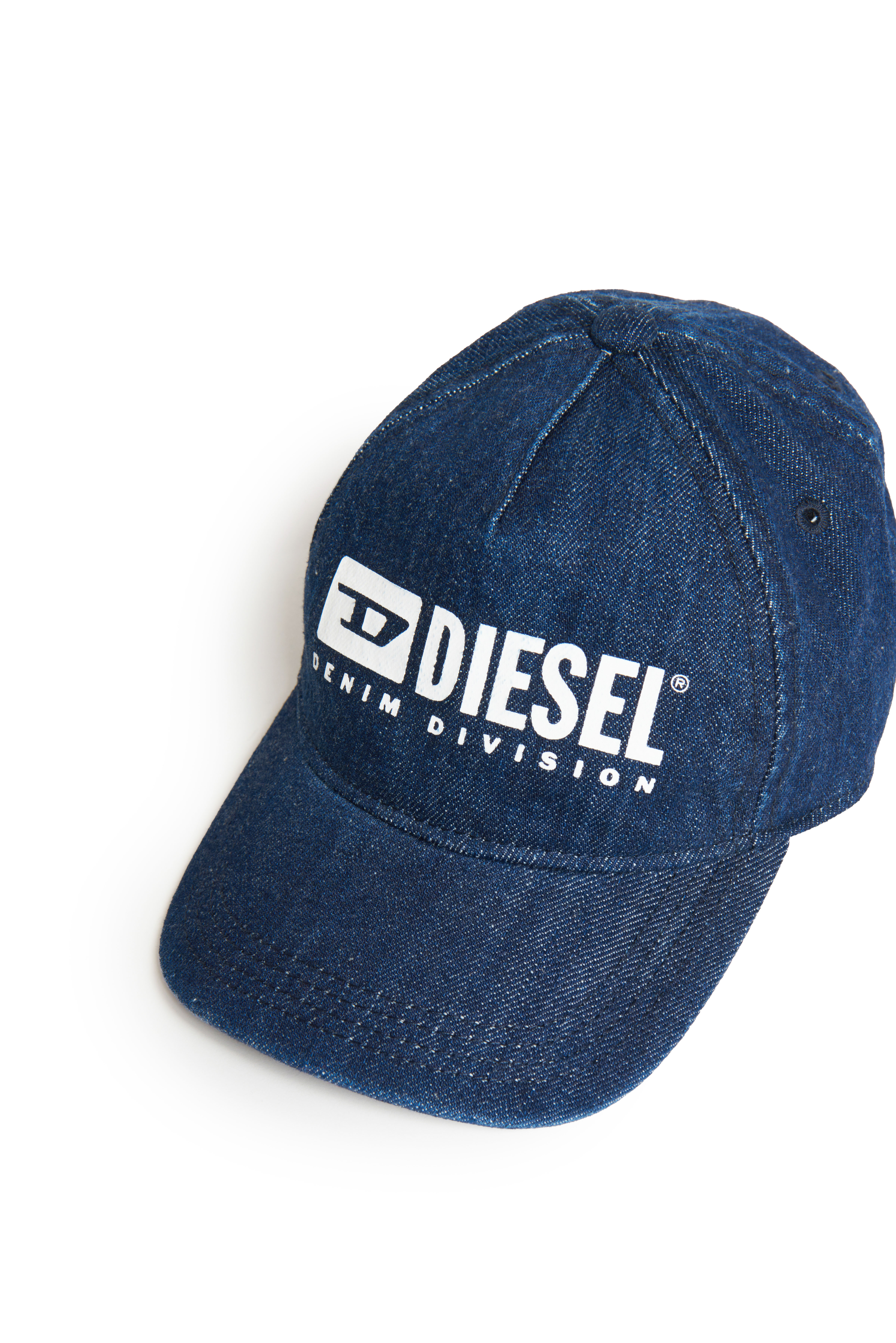 Diesel - FELASB, Man's Baseball cap in cotton denim in Blue - 3