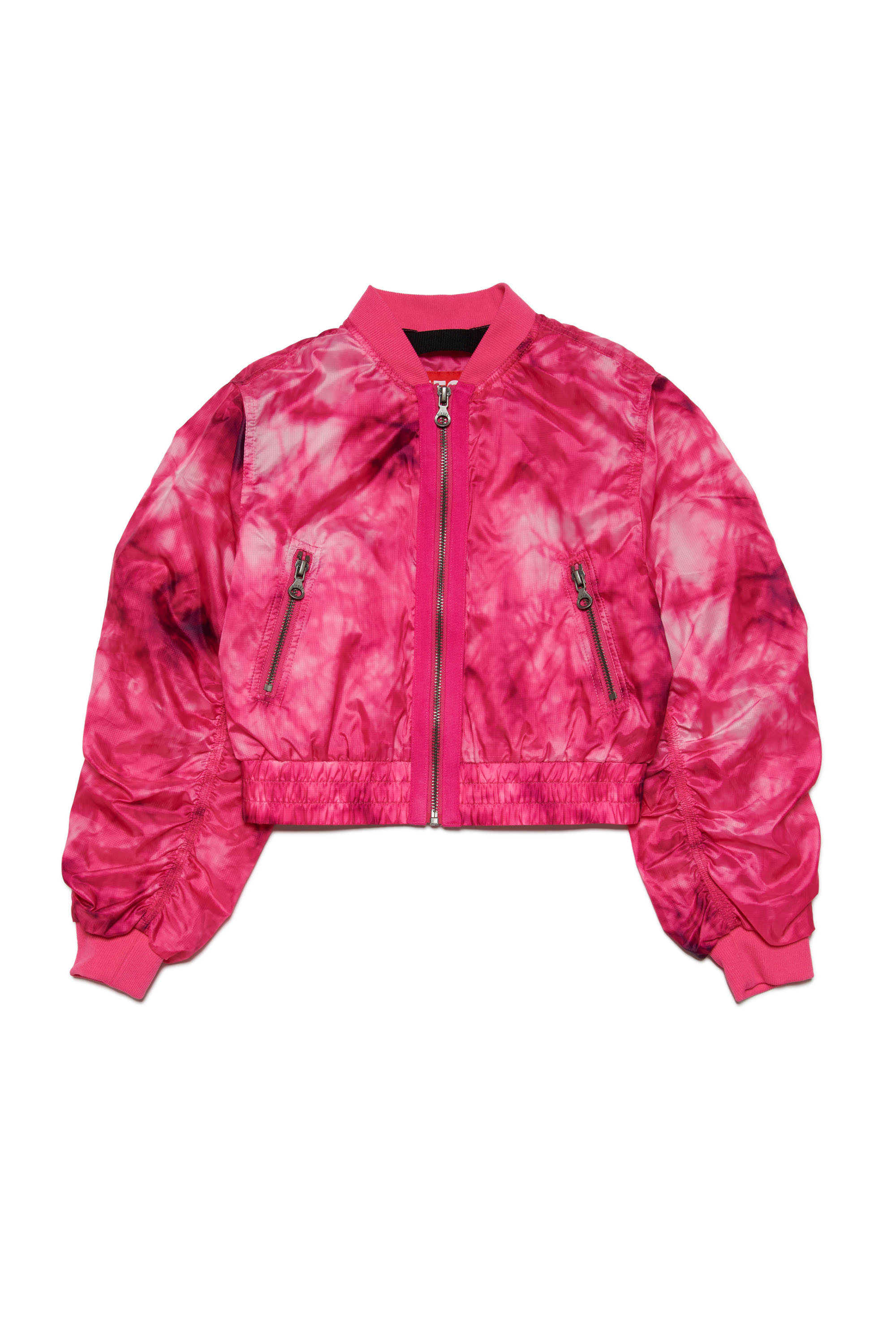 Diesel - JOAK, Woman's Bomber jacket in tie-dye ripstop in Pink - 1