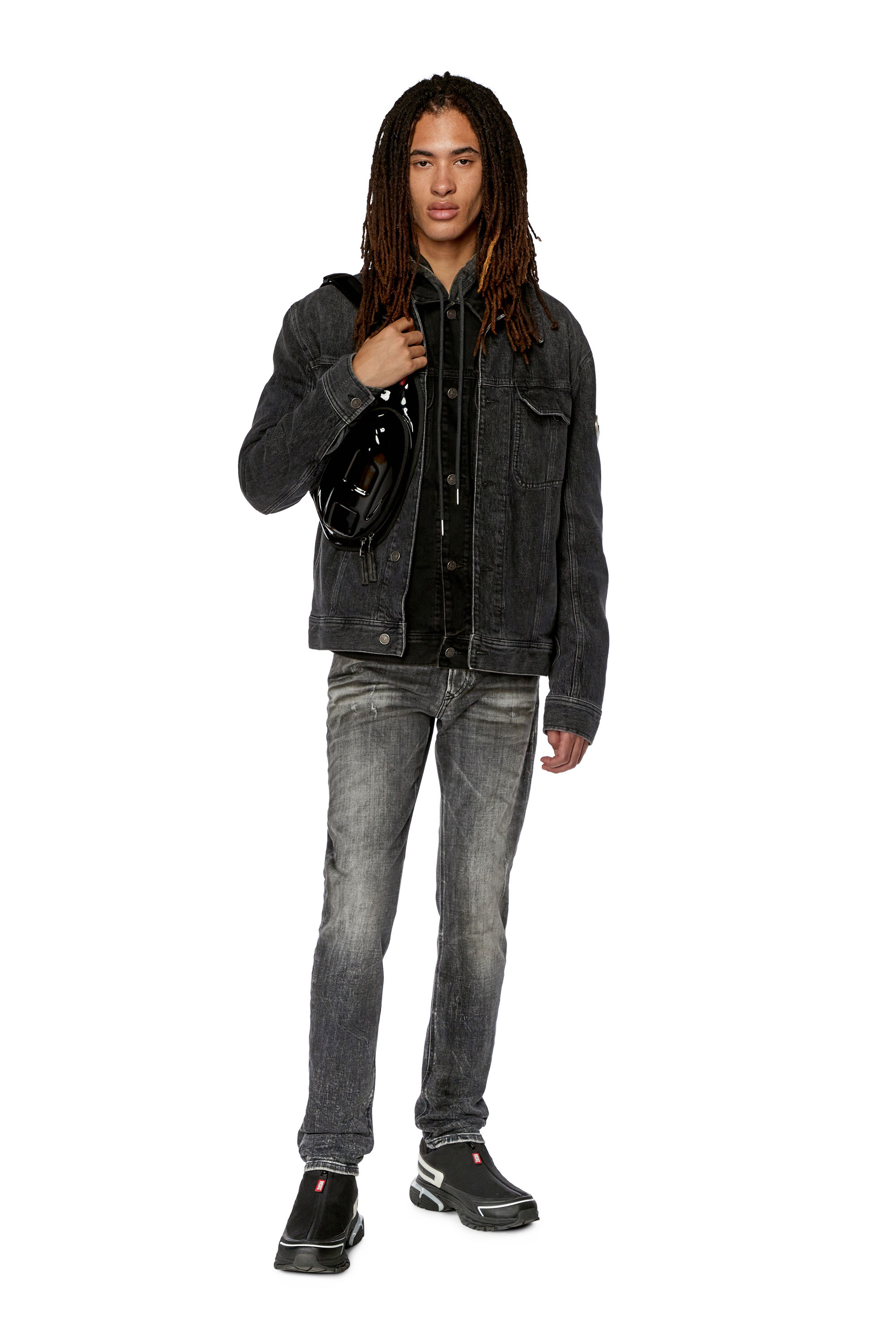 Diesel - Man's Skinny Jeans 1979 Sleenker 09G86, Black/Dark grey - 2