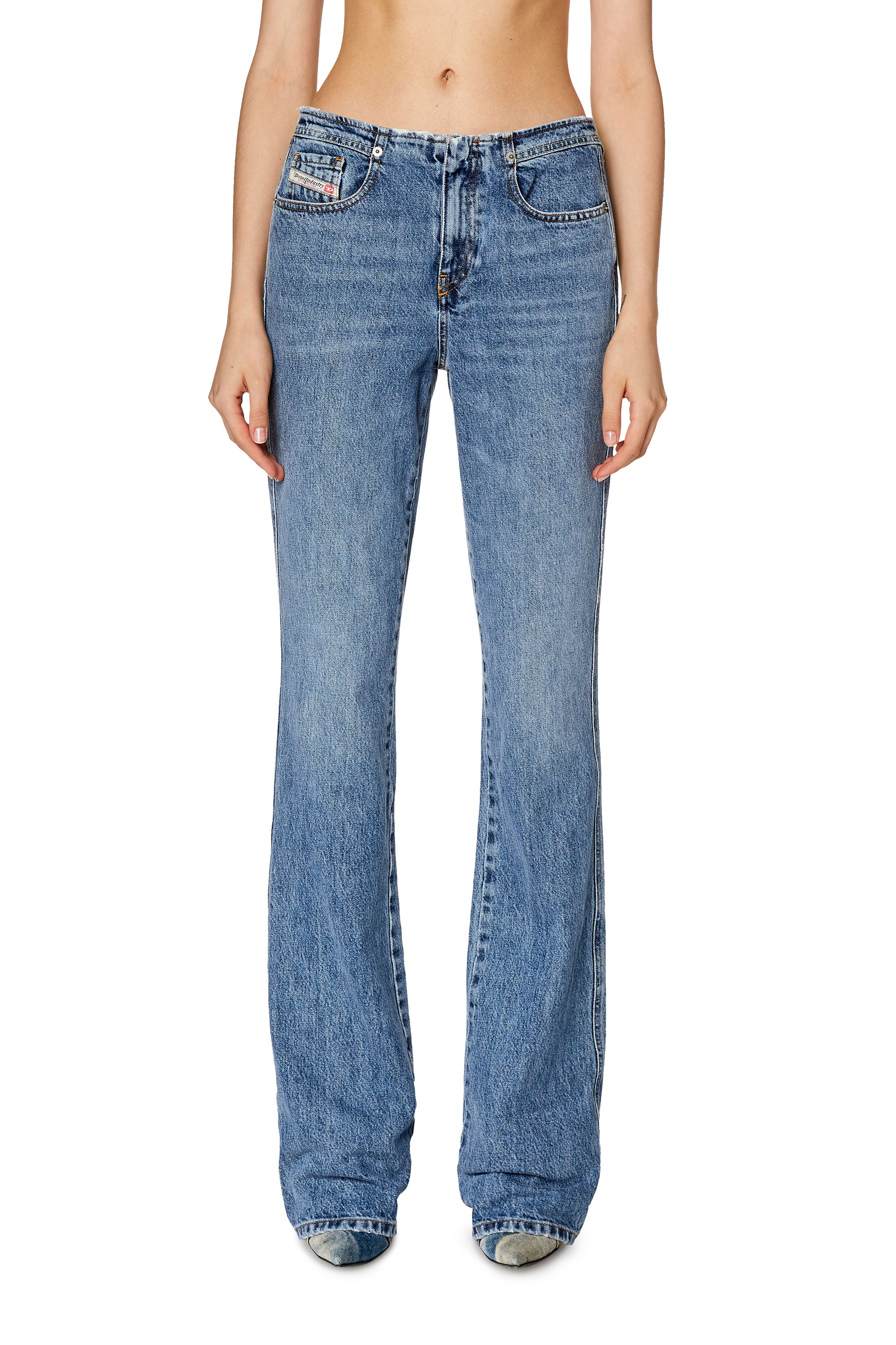 Diesel - Bootcut and Flare Jeans 2003 D-Escription 09G93, Woman's Bootcut and Flare Jeans - 2003 D-Escription in Light Blue - 1