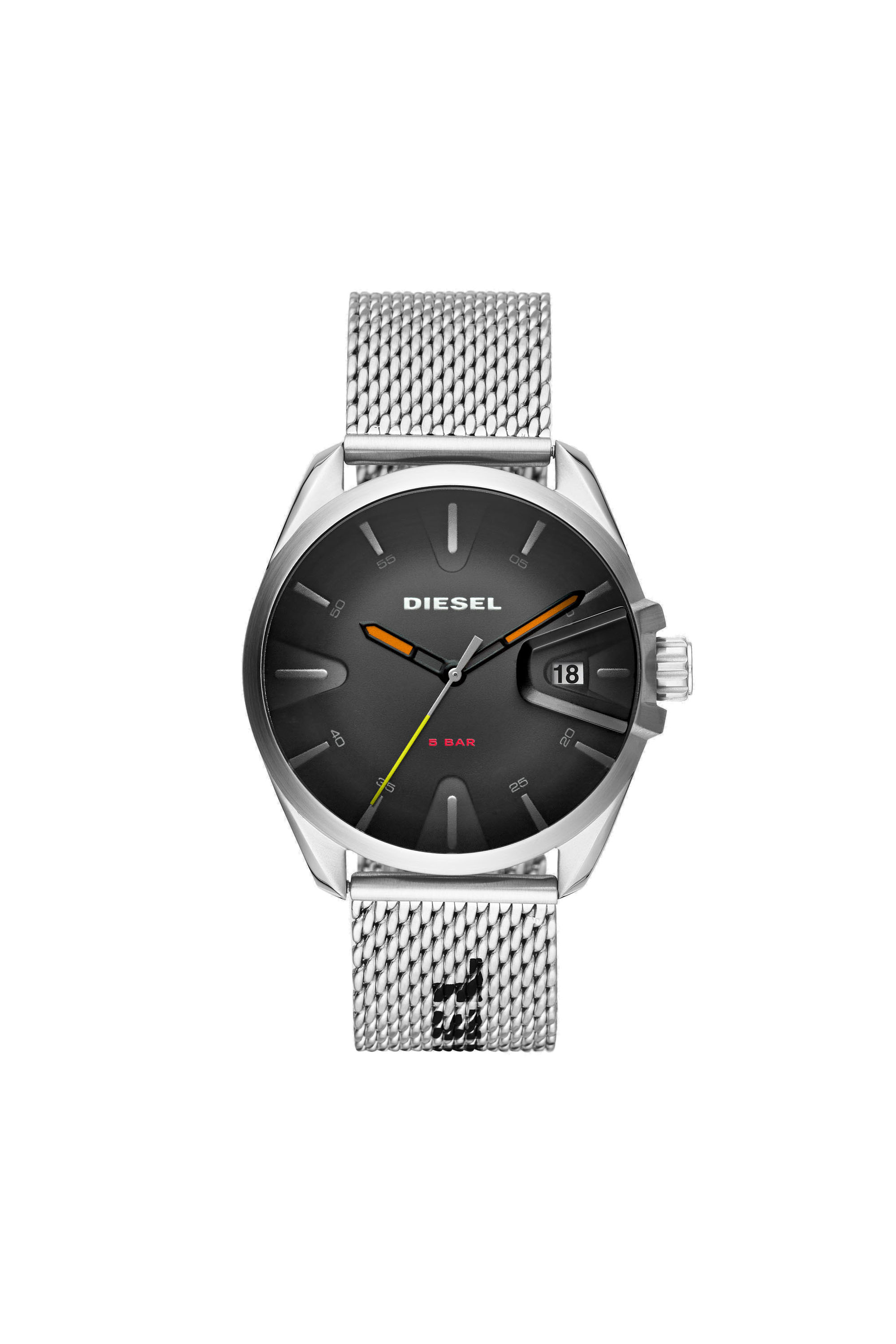 Diesel - DZ1897, Man's MS9 three-hand stainless steel watch in Silver - 1