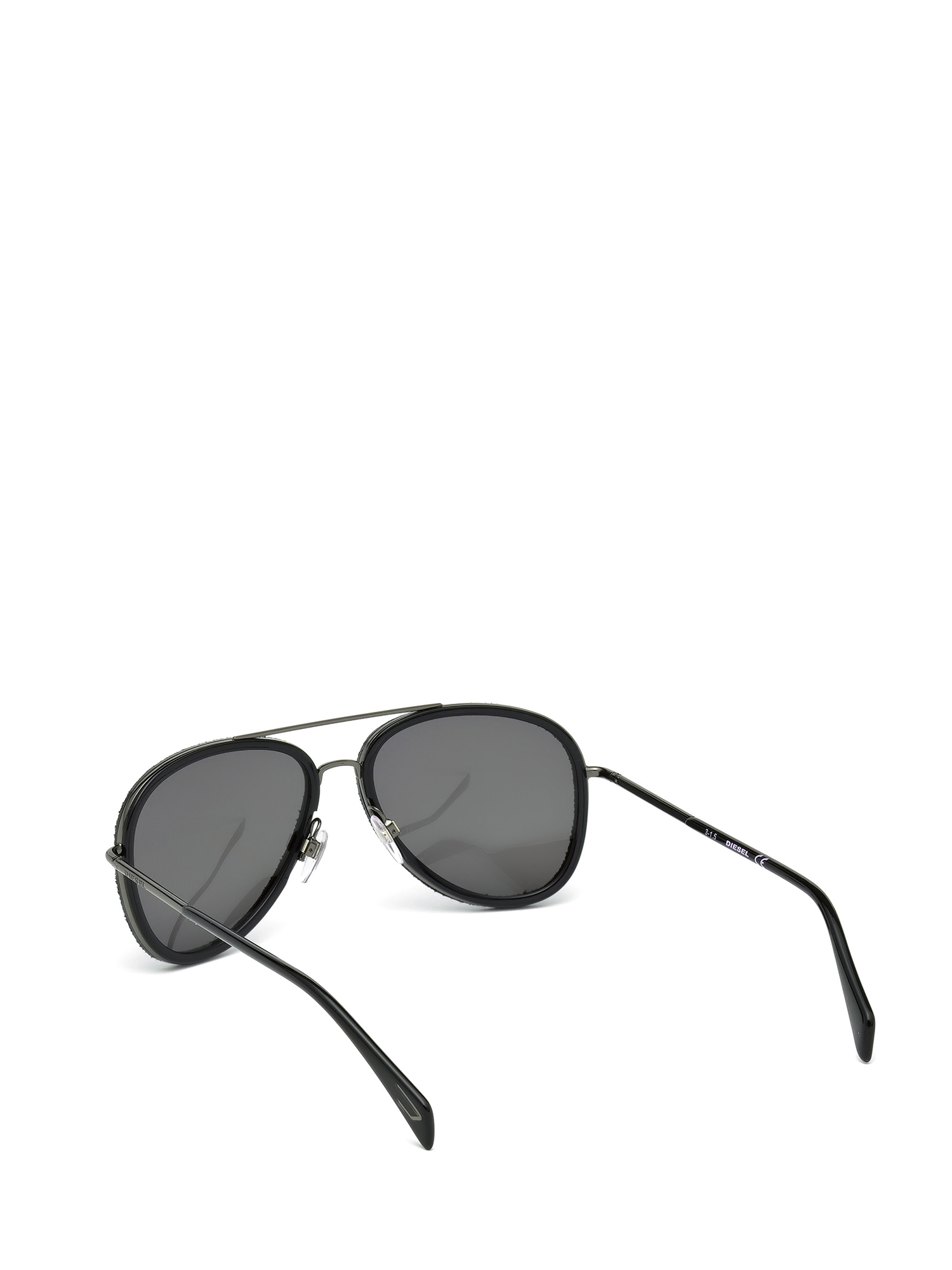 Diesel - DL0167, Unisex's Double bridge eyewear with thin temples in Black - 3