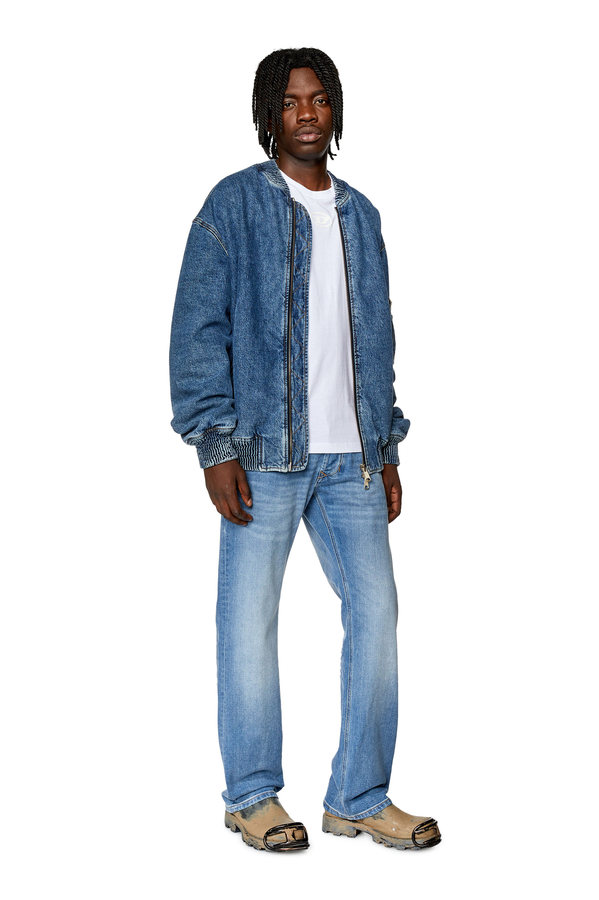 Diesel - Man's Straight Jeans 1985 Larkee 0ENAS, Light Blue - 2