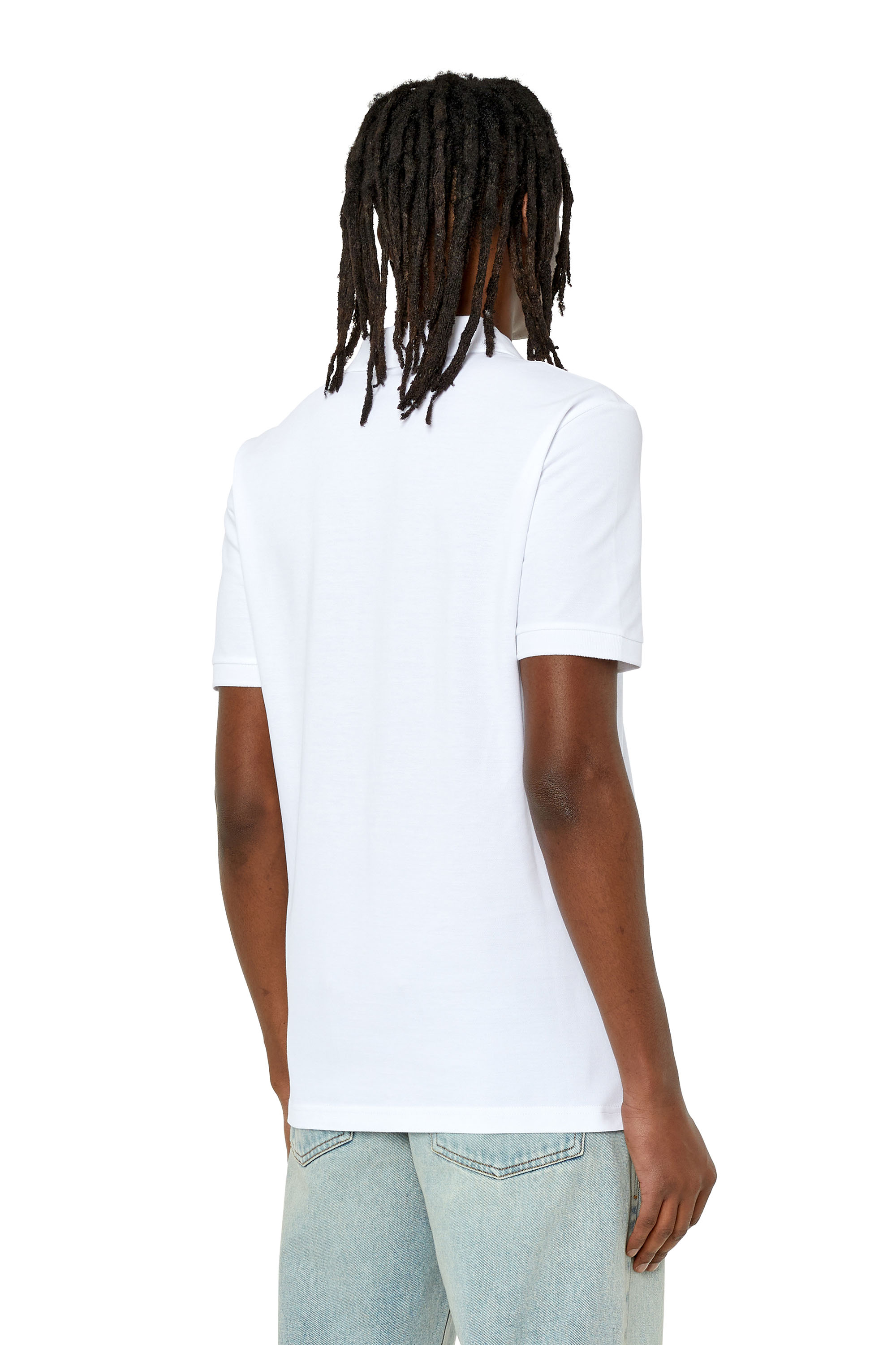 Diesel - T-SMITH-G3, Man's Polo with Brave Industry logo patch in White - 4