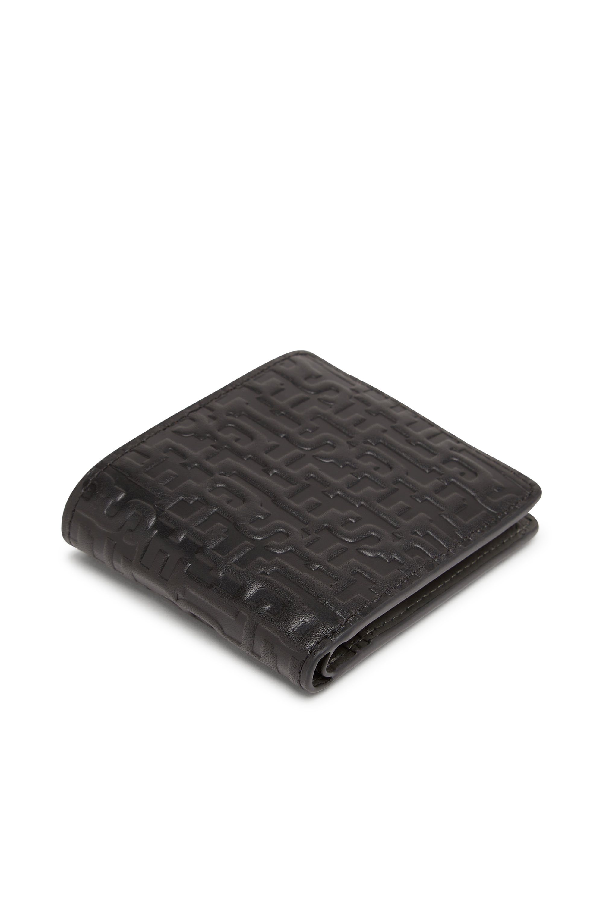 Diesel - PC MONOGRAM BI-FOLD COIN S, Man's Zip wallet in monogram leather in Black - 4