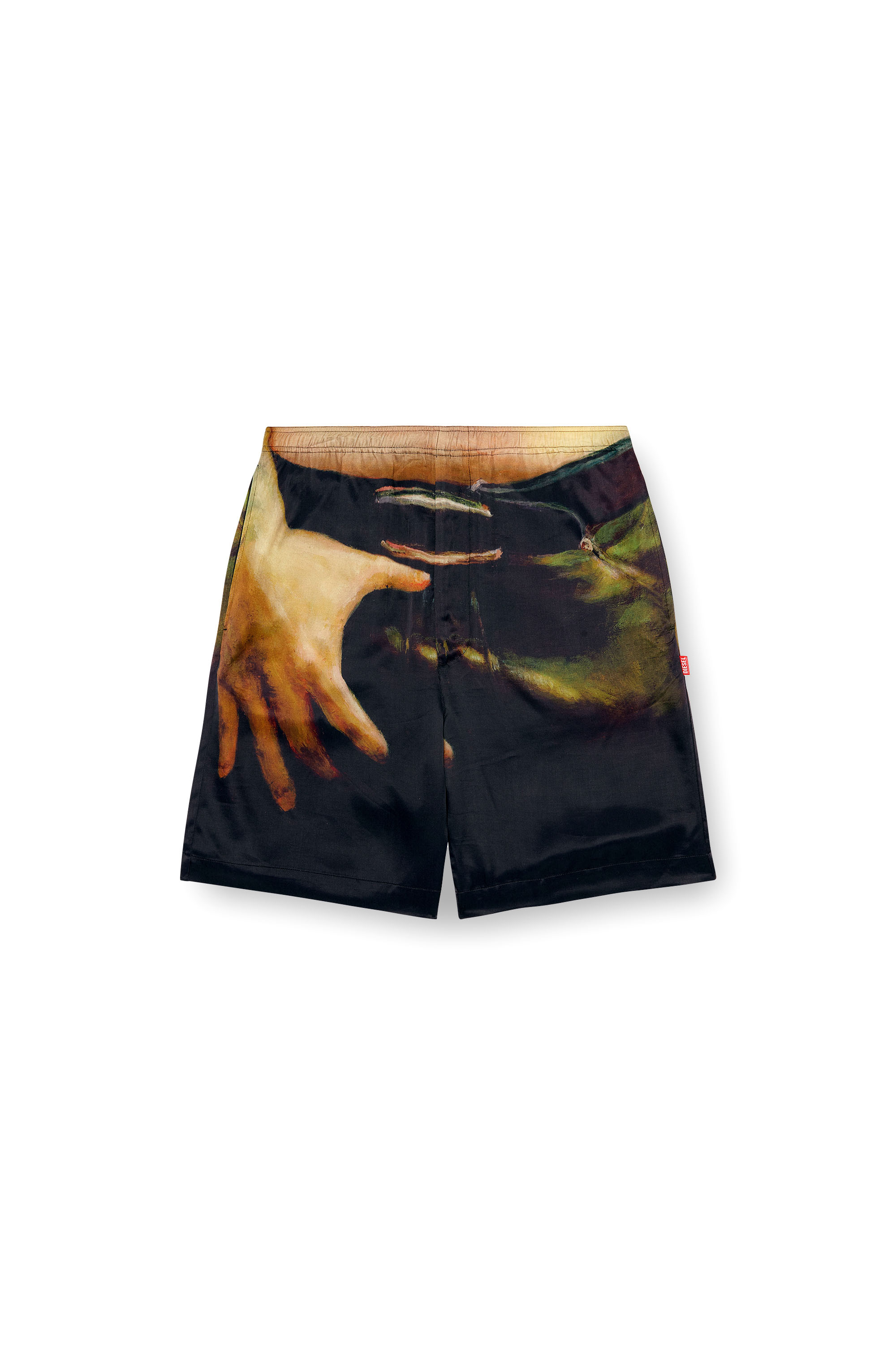 Diesel - PR-P-TOLL-SHO-SS, Unisex's Viscose shorts with all-over print in Black - 3