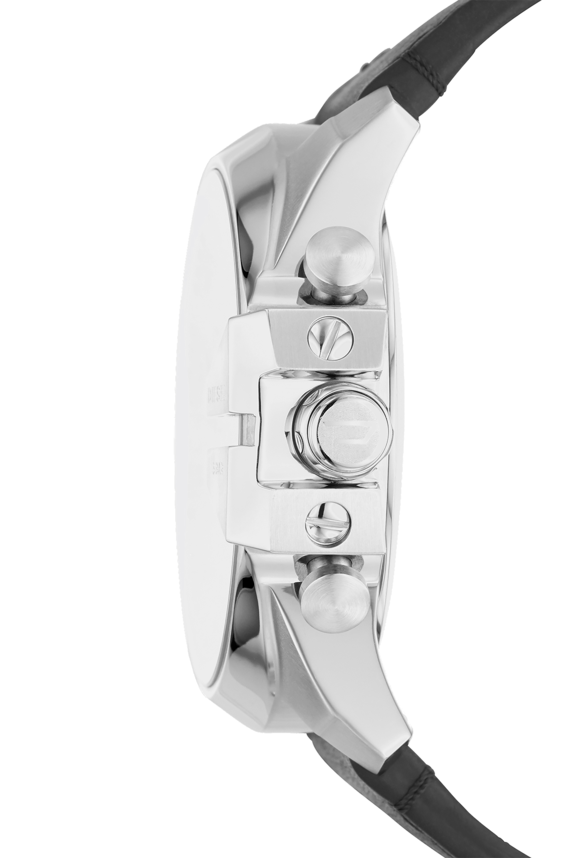 Diesel - DT1010, Man's Mega Chief Hybrid black smartwatch with silver indexes, 48 mm in Black - 3