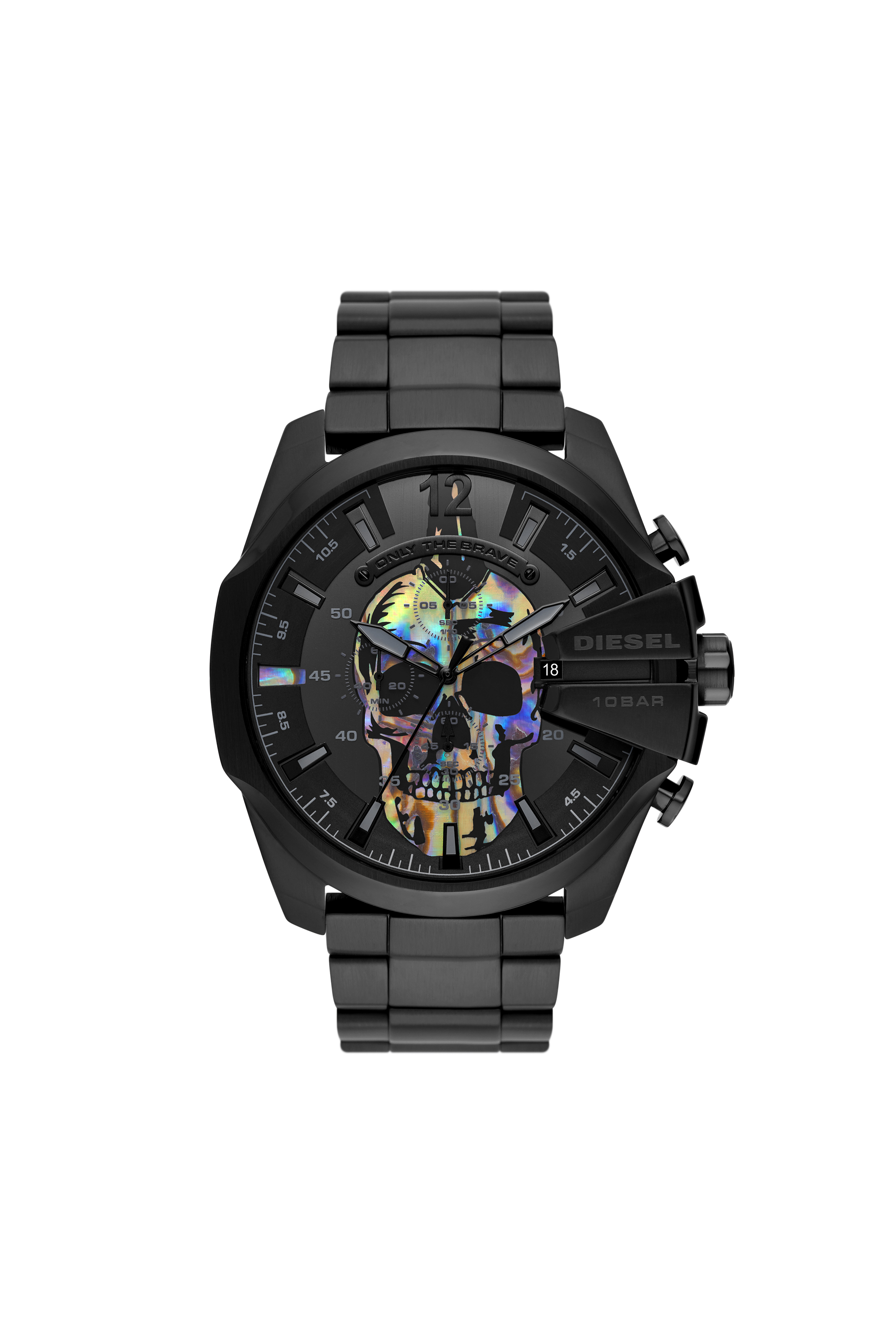 Diesel - DZ4582, Man's Mega Chief Chronograph Stainless Steel Watch in Black - 1