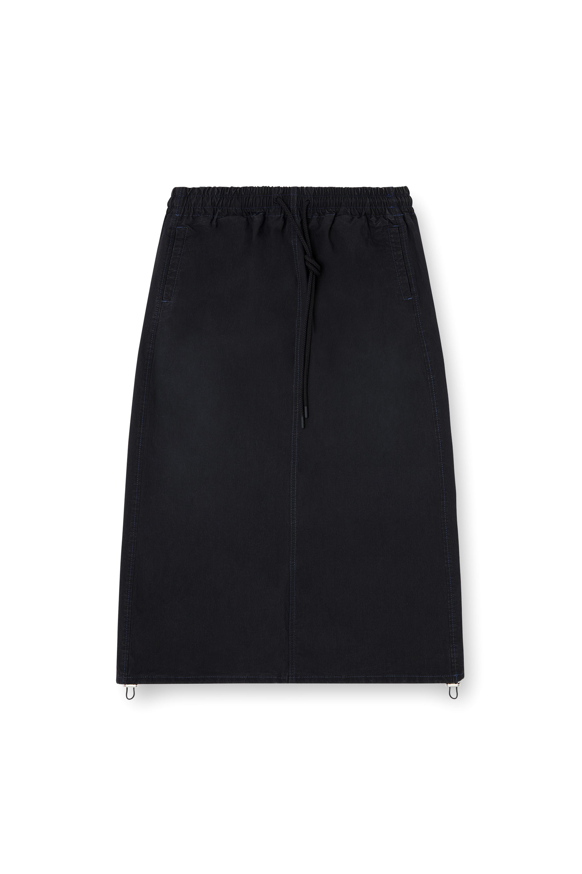 Diesel - DE-OREN-C JOGG, Woman's Midi skirt in technical JoggJeans in Black - 3