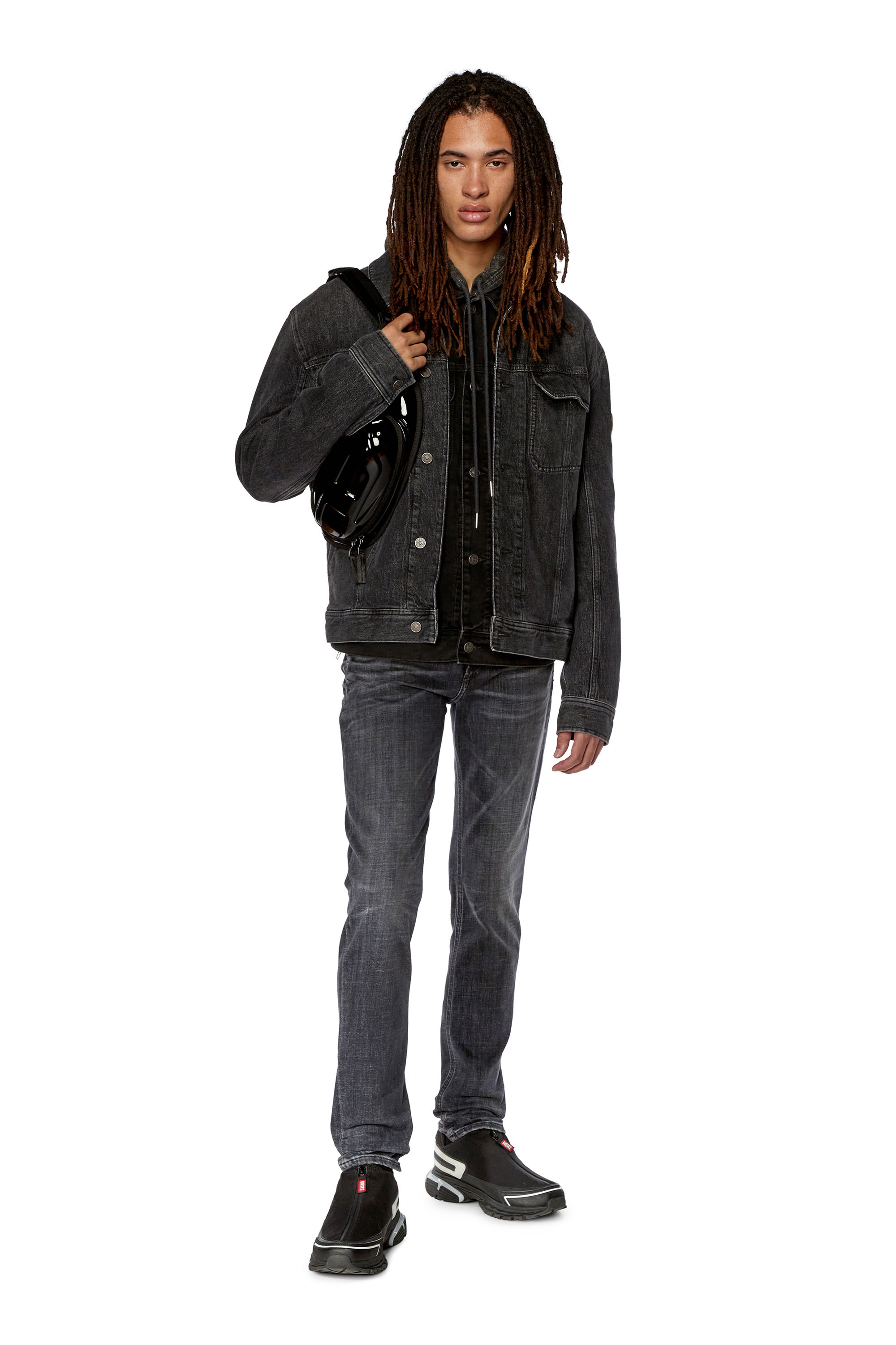 Diesel - Man's Skinny Jeans 1979 Sleenker 09G37, Black/Dark grey - 2