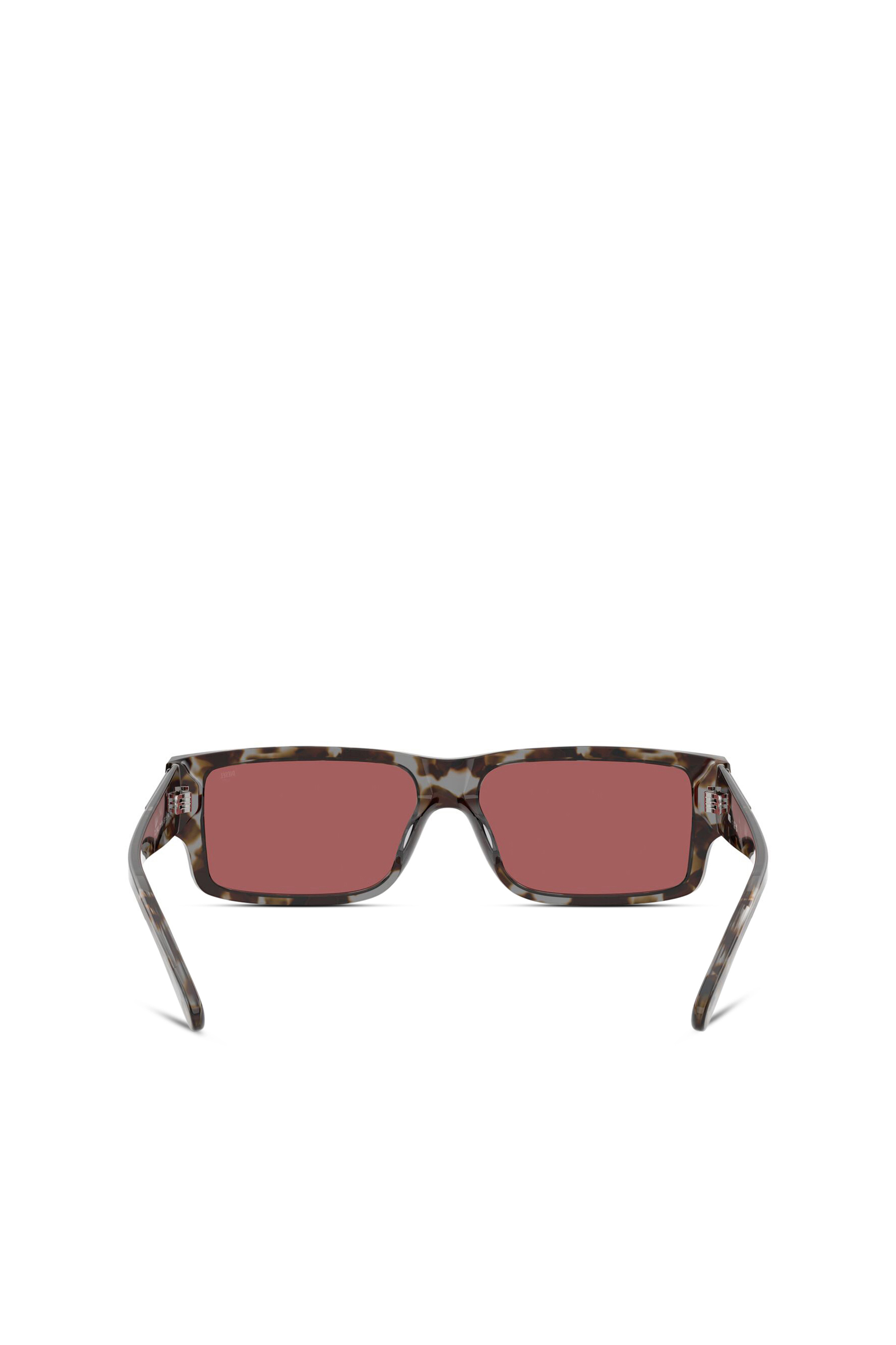 Diesel - 0DL2003 SIZE 57, Man's Rectangle sunglasses in Red - 4