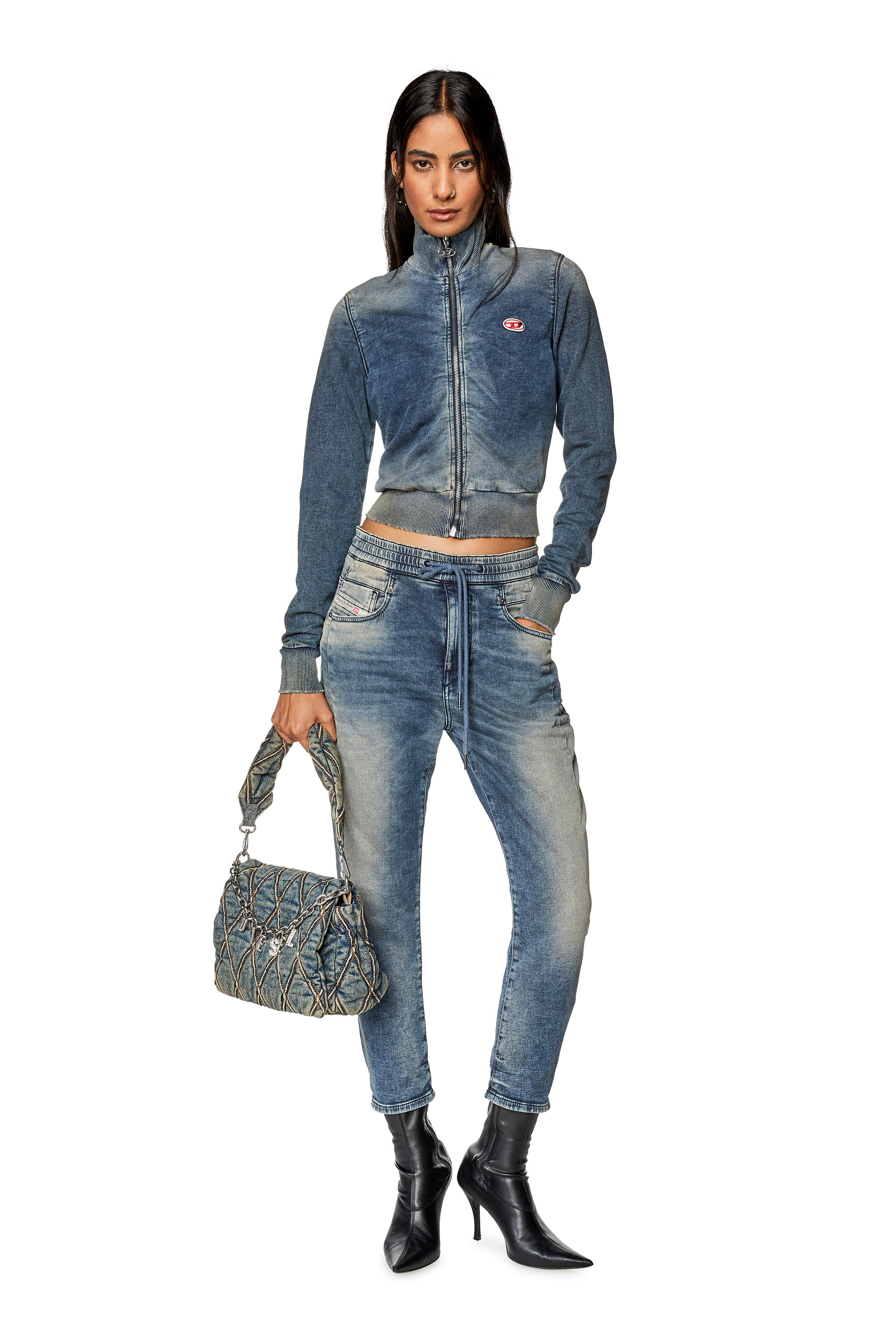 Diesel - Boyfriend 2041 D-Fayza Joggjeans® 068FN, Woman's Boyfriend 2041 D-Fayza Joggjeans® in Dark Blue - 2