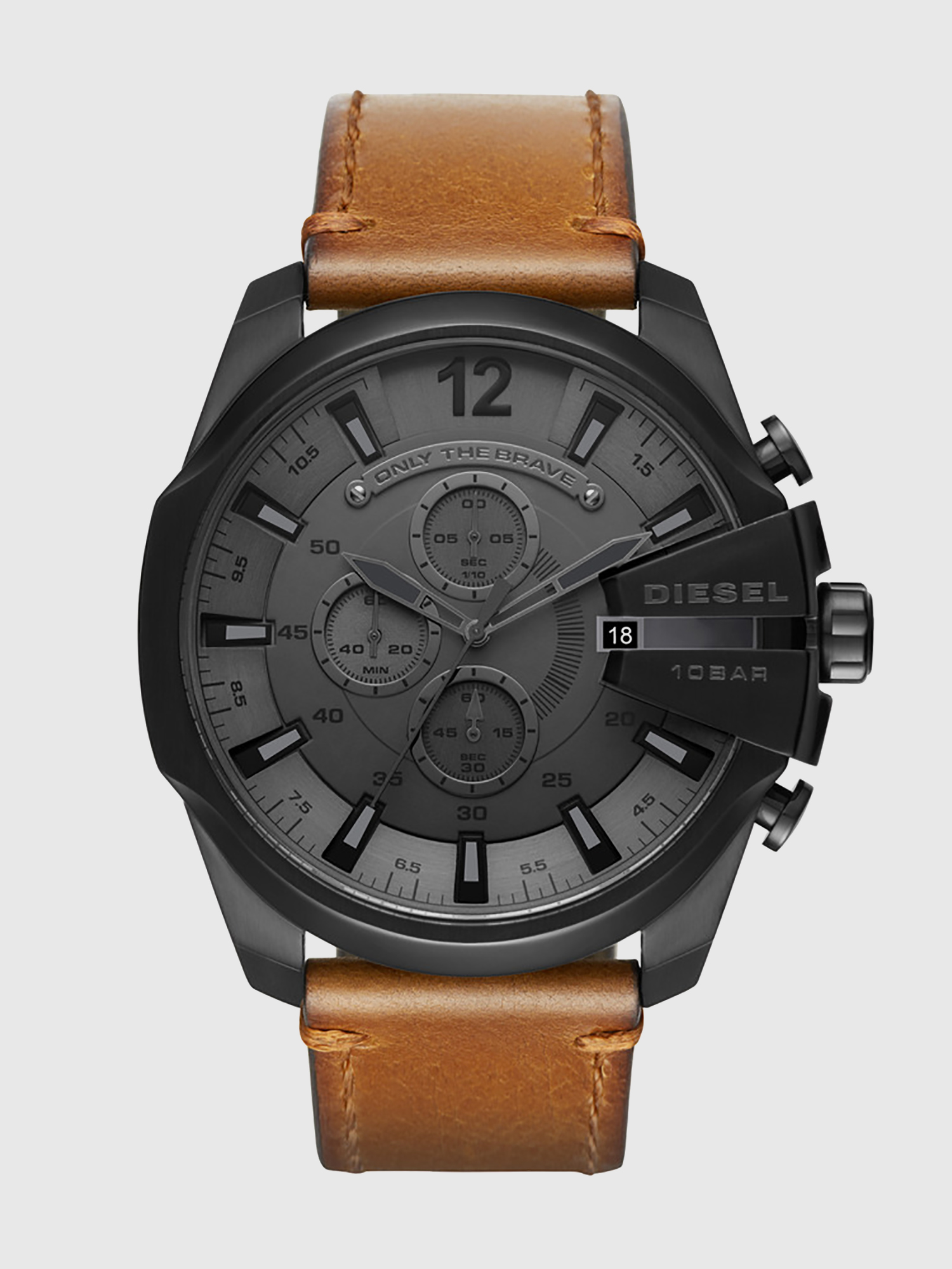 Diesel - DZ4463, Man's Mega Chief watch with gray dial in Black - 1