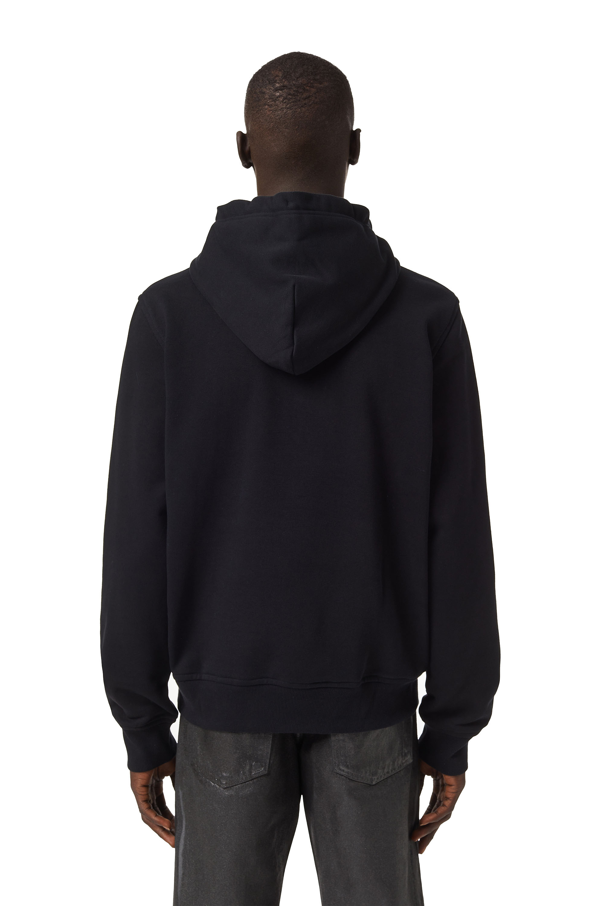 Diesel - S-GINN-HOOD-D, Man's Hoodie with D logo in Black - 4