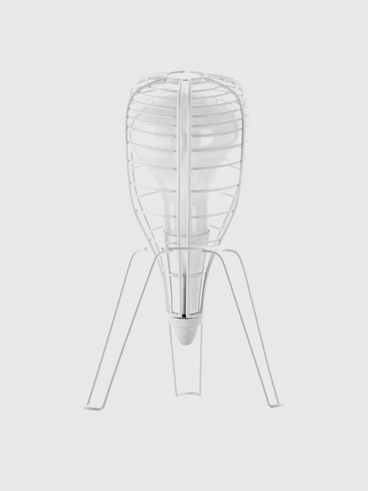Diesel - CAGE ROCKET BIANCO, Unisex's White table lighting with decorative cage in White - 1