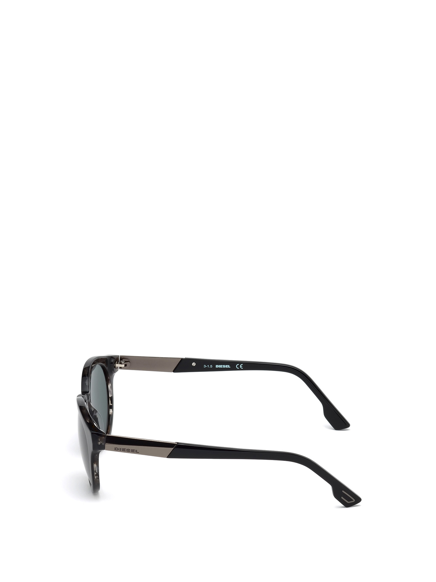 Diesel - DM0186, Unisex's Full rim shape eyewear with metal plaque in Brown/Black - 3