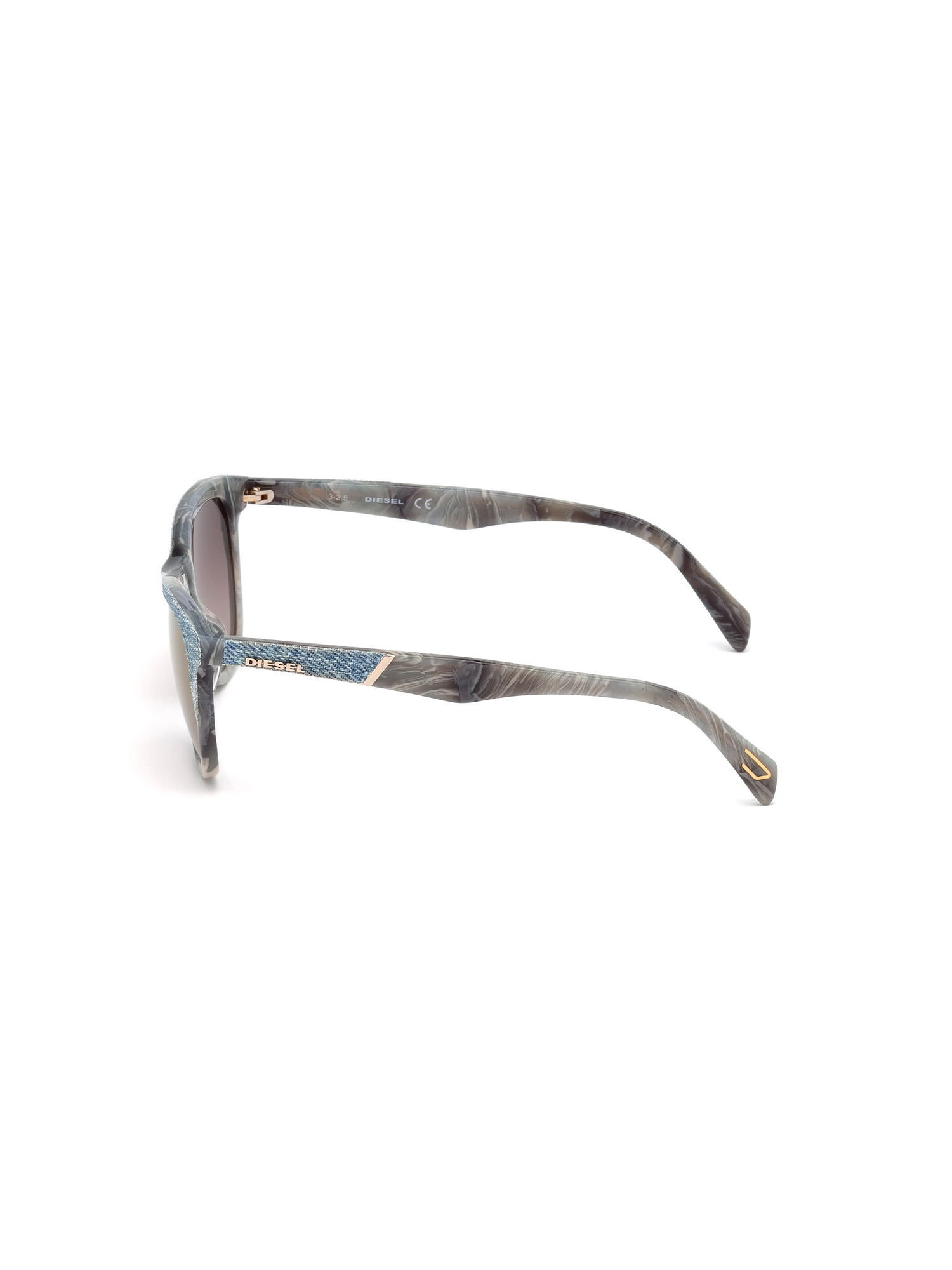 Diesel - DM0192, Unisex's Eyewear with denim frame front and detail in Blue Jeans - 3