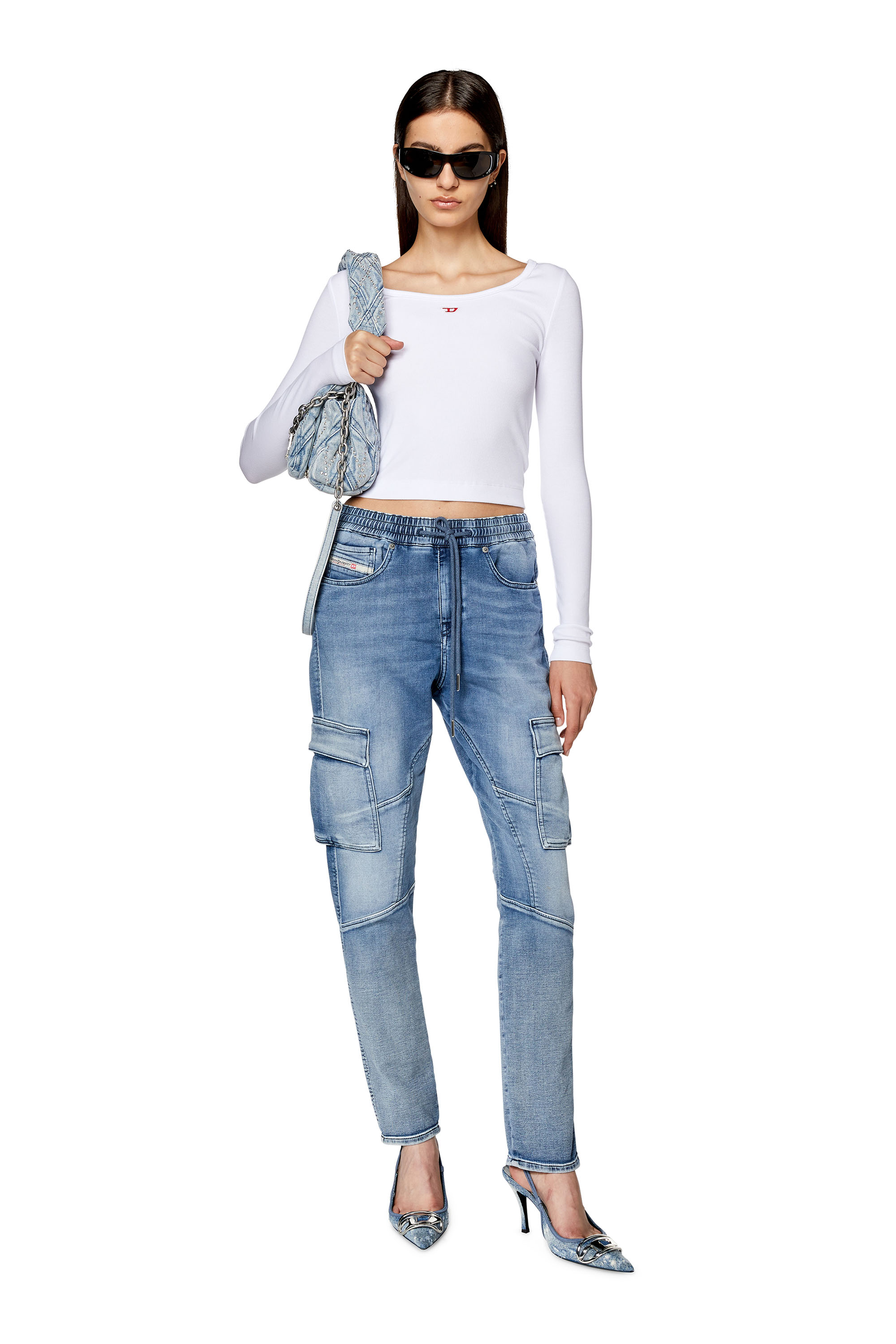 Diesel - Woman's Slim 2051 D-Ursy Track Denim 068FL, Medium blue - 2