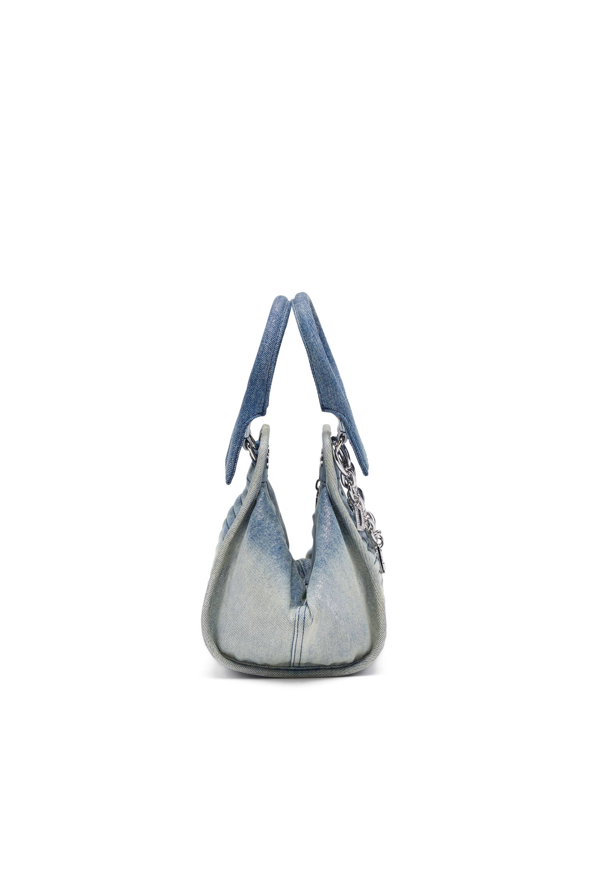 Diesel - D-VINA-XS, Woman's D-Vina-Xs-Handbag in reflective solarised denim in Blue - 3