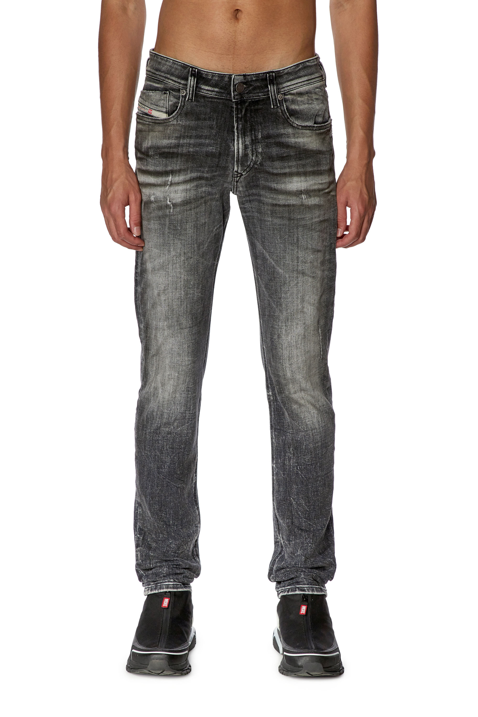 Diesel - Man's Skinny Jeans 1979 Sleenker 09G86, Black/Dark grey - 1