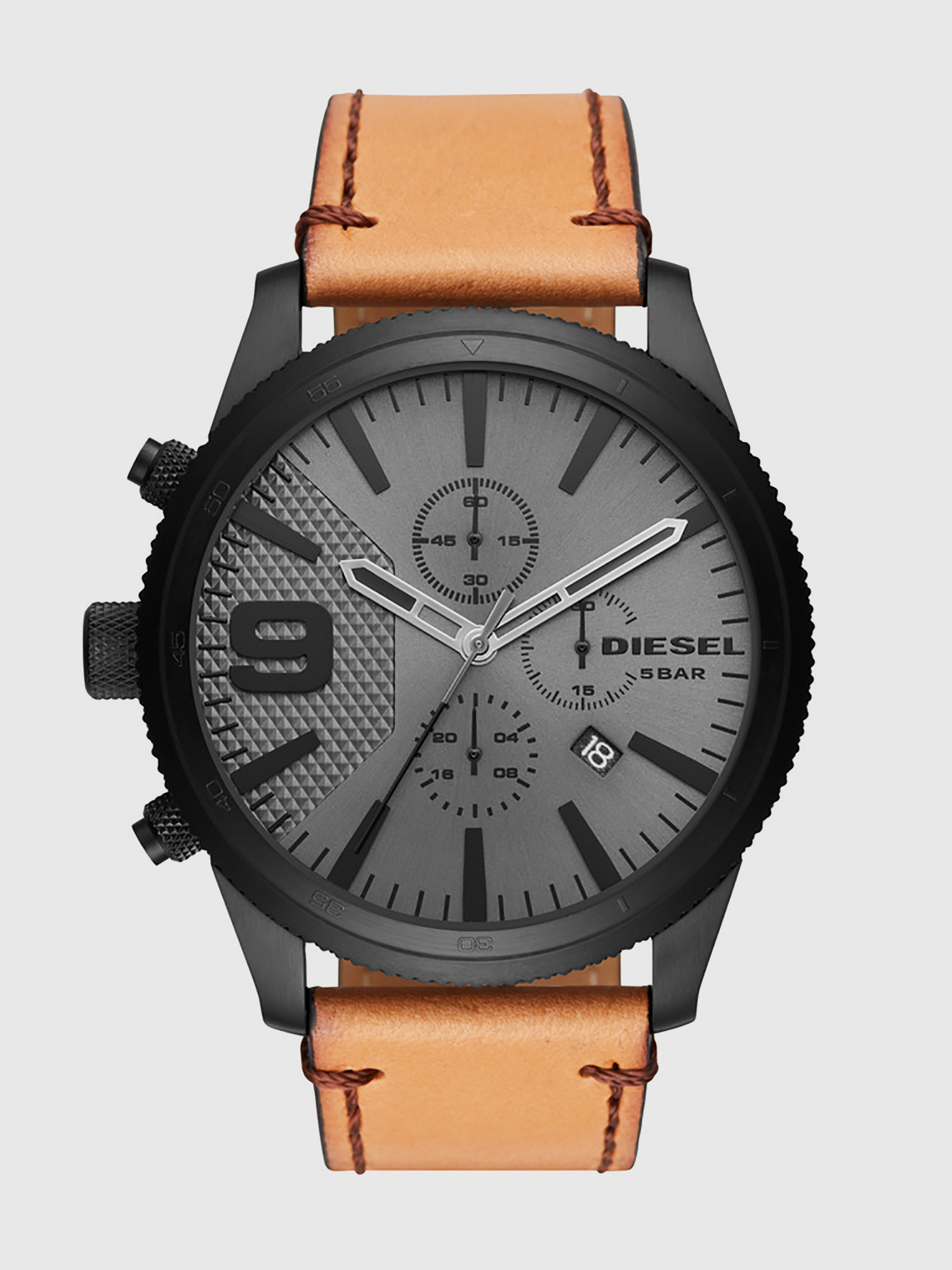 Diesel - DZ4468, Man's Brown rotating topring watch, 50 mm in Light Brown - 1