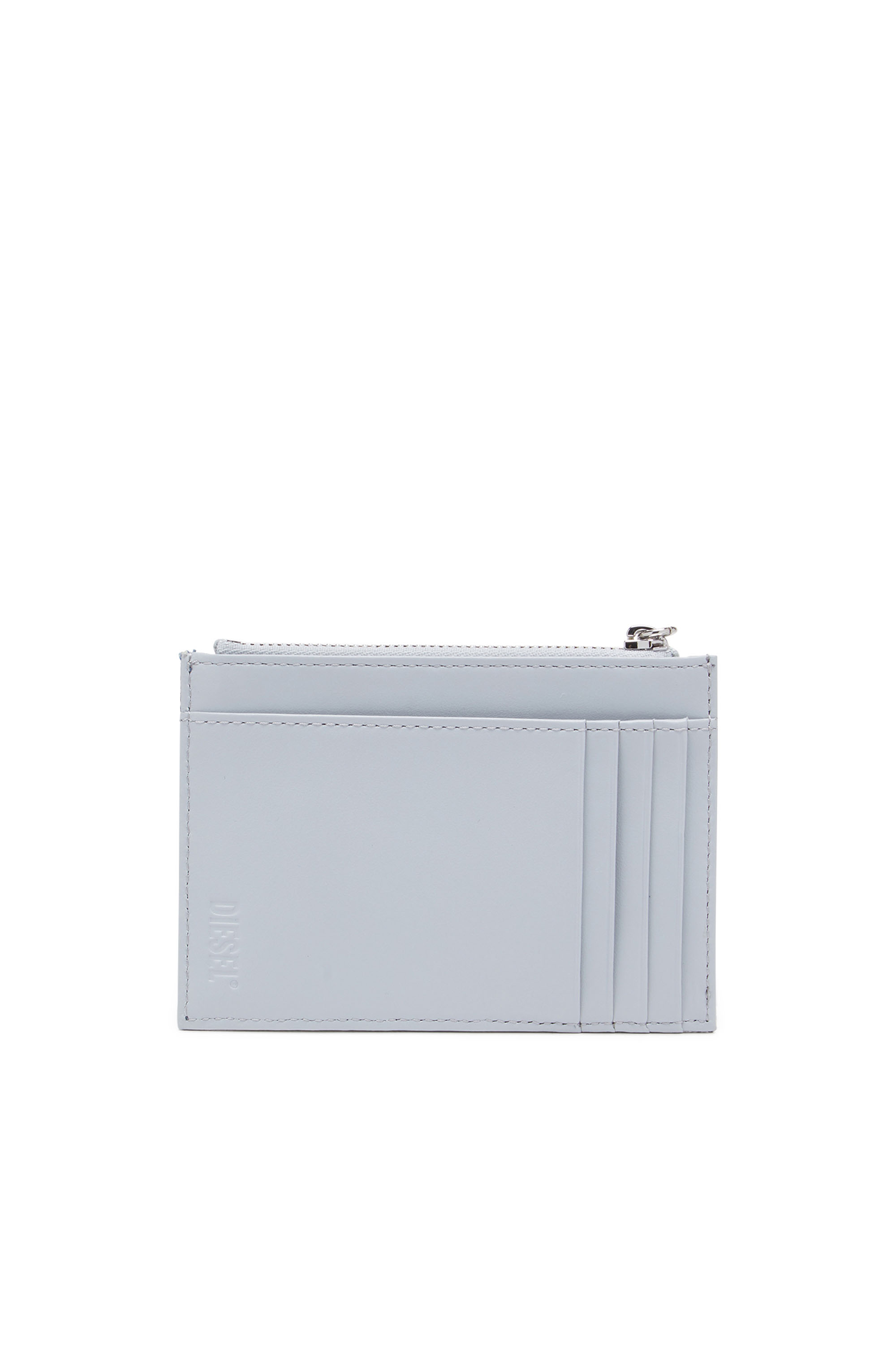 Diesel - D-VINA CARD HOLDER COIN S II, Woman's Card holder in leather and quilted denim in Blue - 2