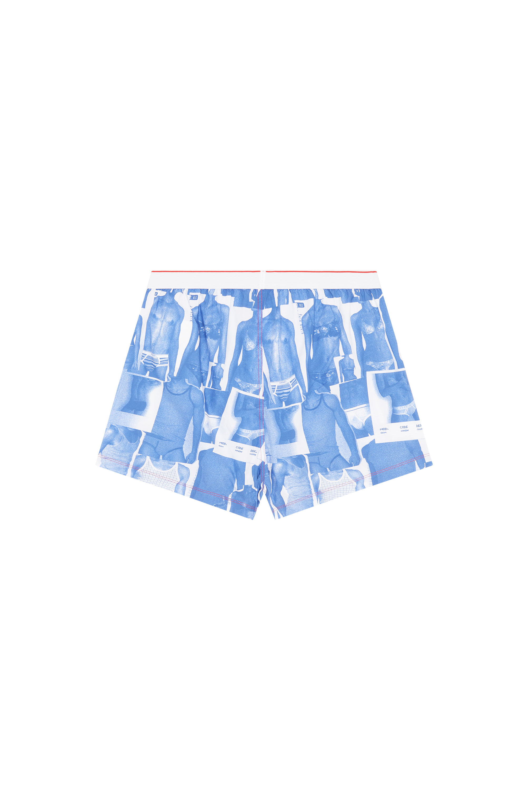 Diesel - UUBX-STARK-EL, Unisex's Cotton boxers with Fuel For Life print in White/Blue - 2